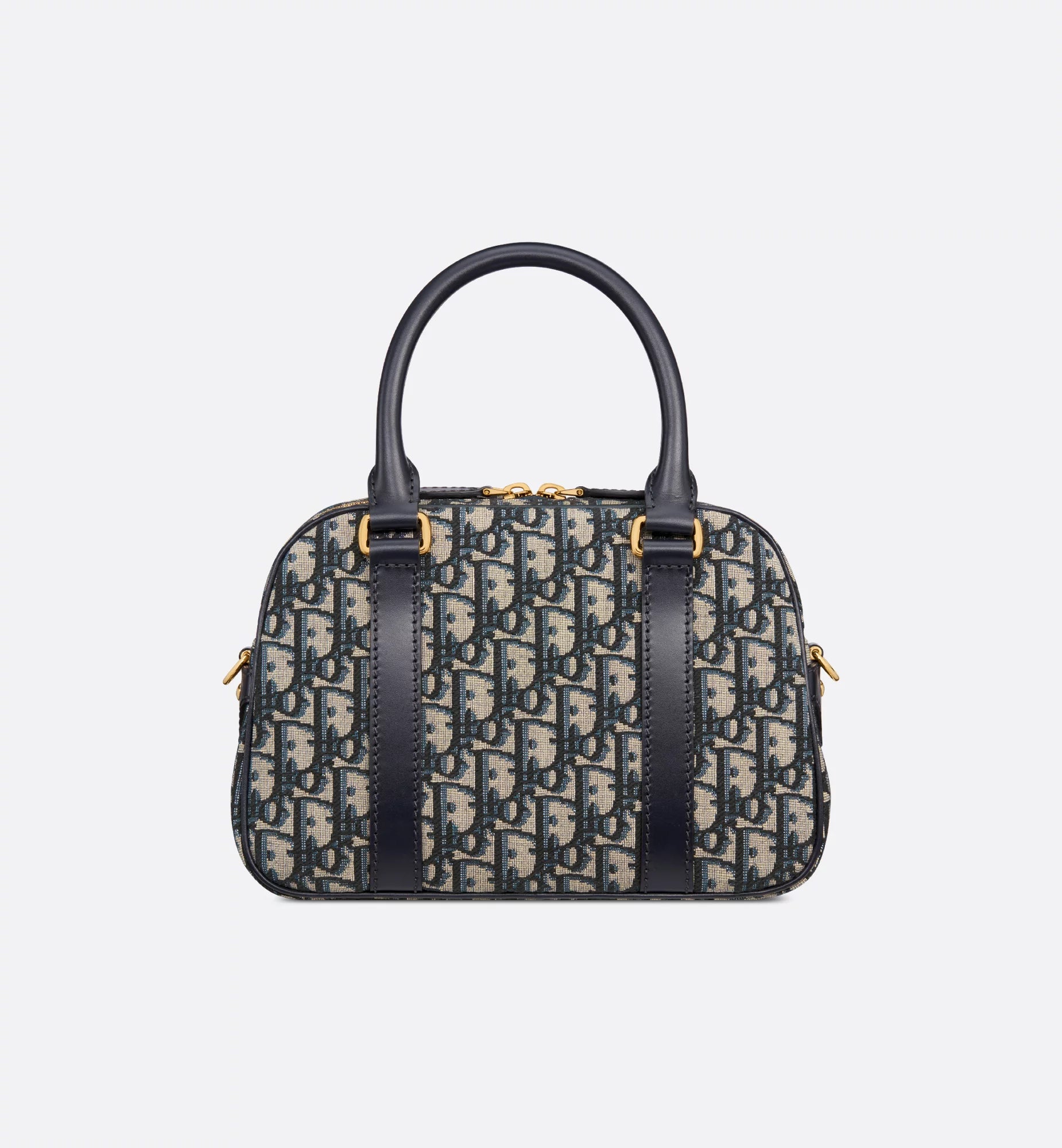 Medium D-Vibe Bowling Bag Blue Dior Oblique Jacquard