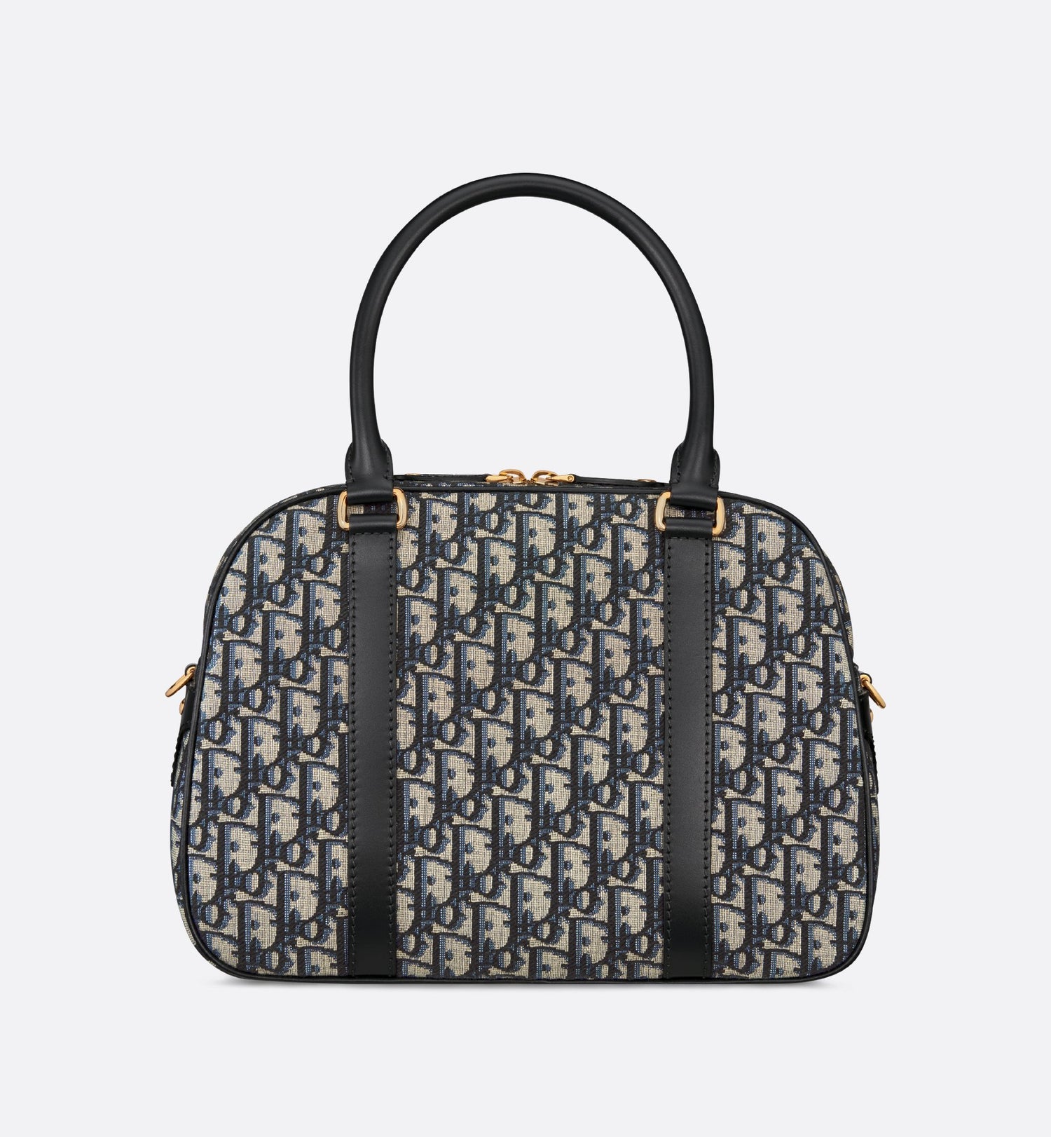 Large D-Vibe Bowling Bag Blue Dior Oblique Jacquard