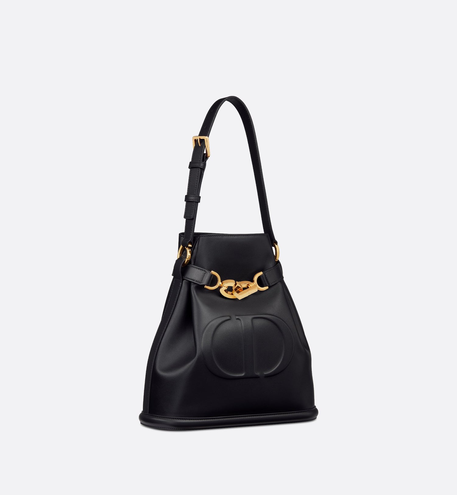 Medium C Est Dior Bag Black Cd-Embossed Calfskin