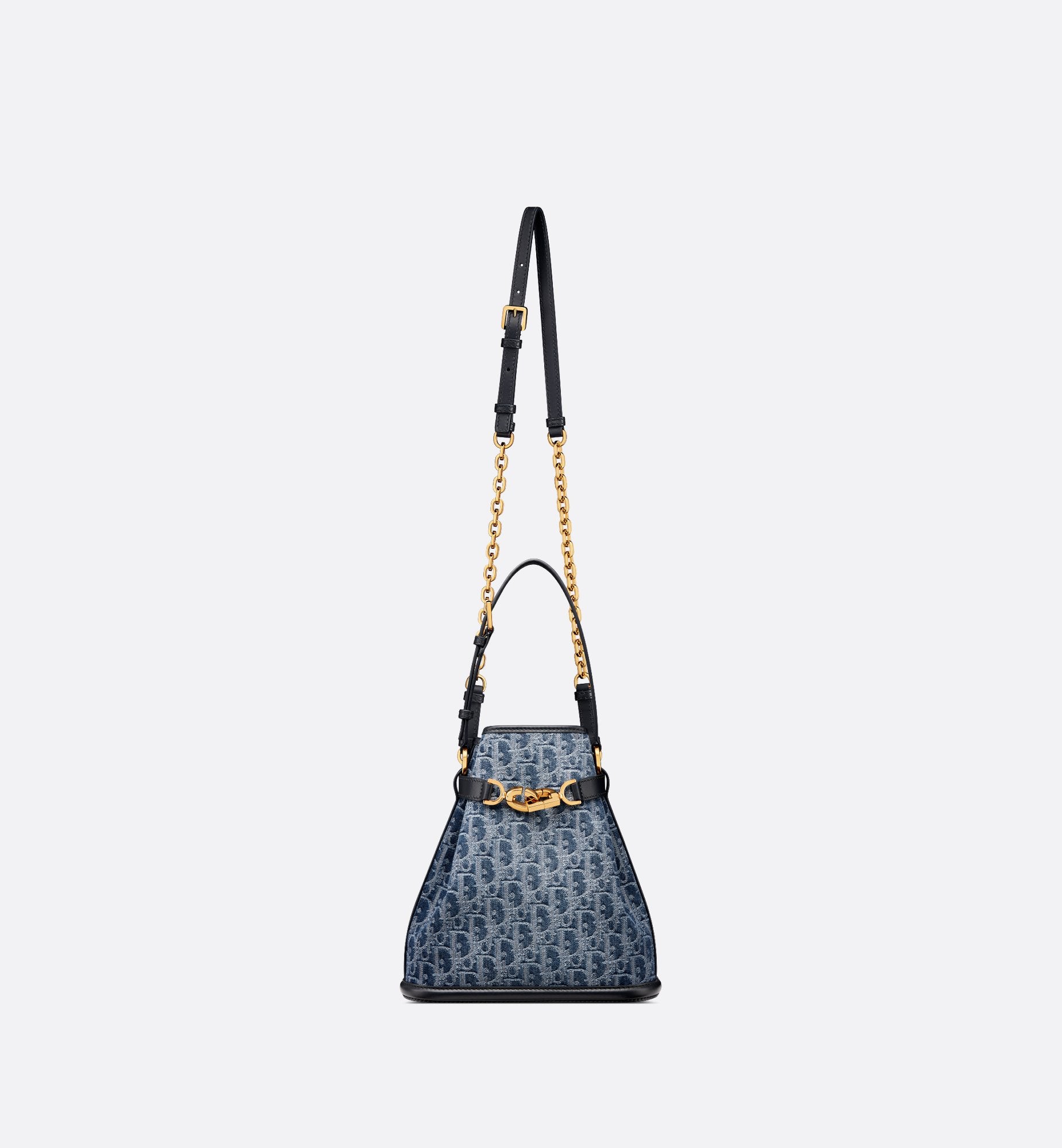 Medium C Est Dior Bag Blue Denim Dior Oblique Jacquard