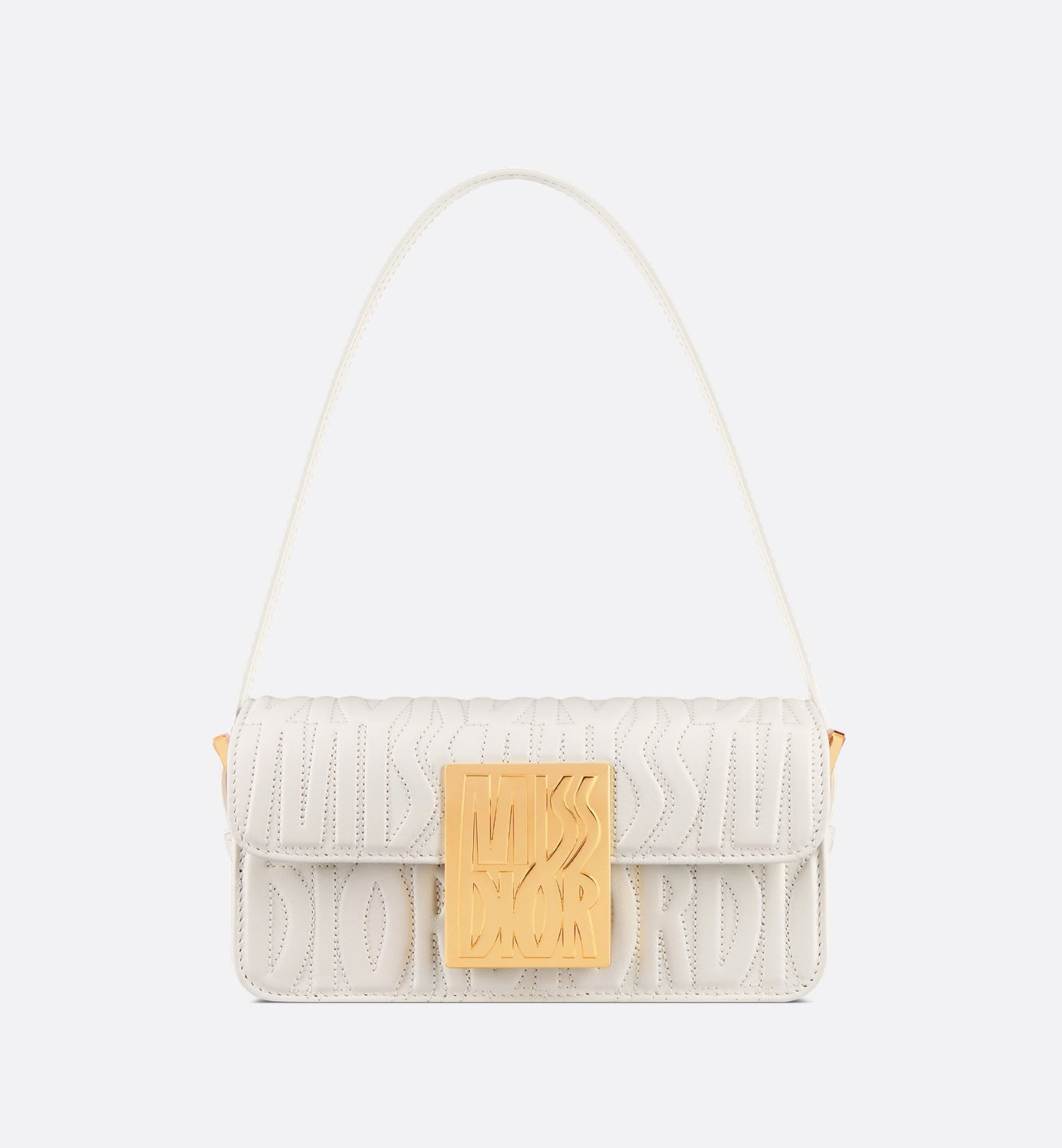 Miss Dior Flap Bag Latte Quilted Miss Dior Allover Calfskin