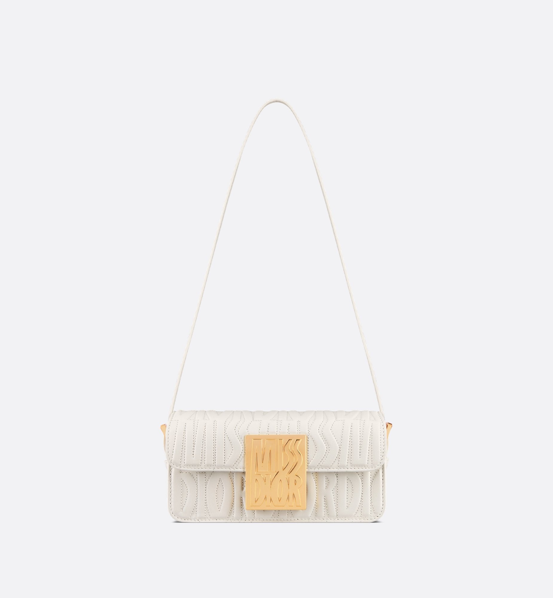 Miss Dior Flap Bag Latte Quilted Miss Dior Allover Calfskin