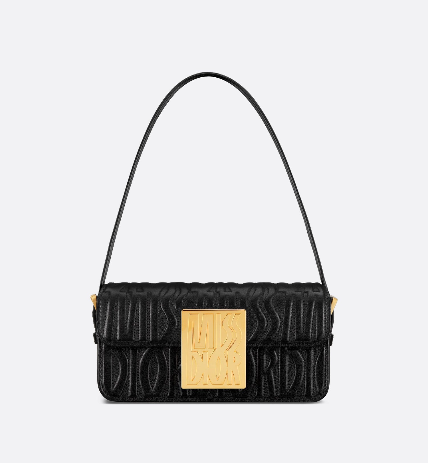 Miss Dior Flap Bag Black Quilted Miss Dior Allover Calfskin