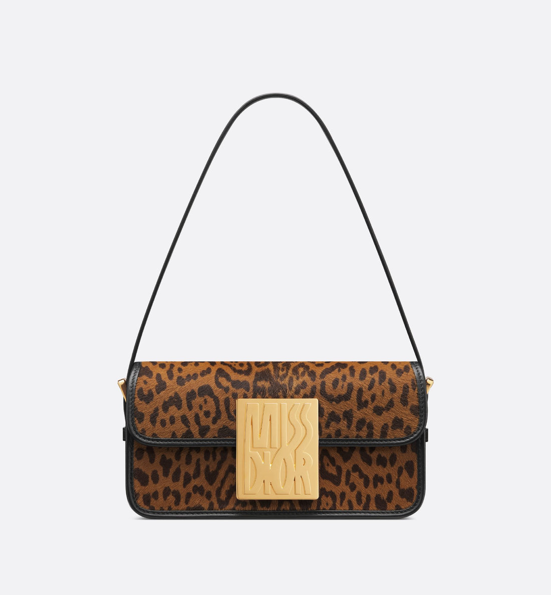 Miss Dior Flap Bag Camel Pony Hair Calfskin With Brown Leopard Motif