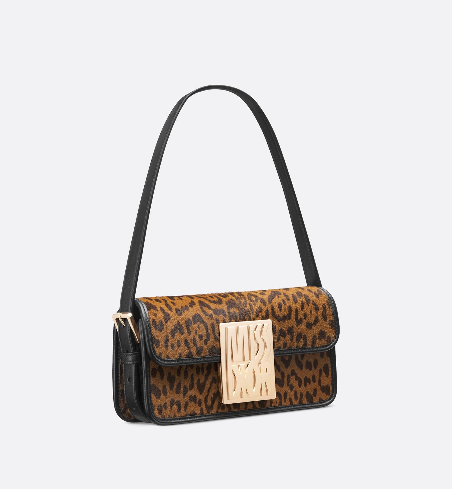 Miss Dior Flap Bag Camel Pony Hair Calfskin With Brown Leopard Motif