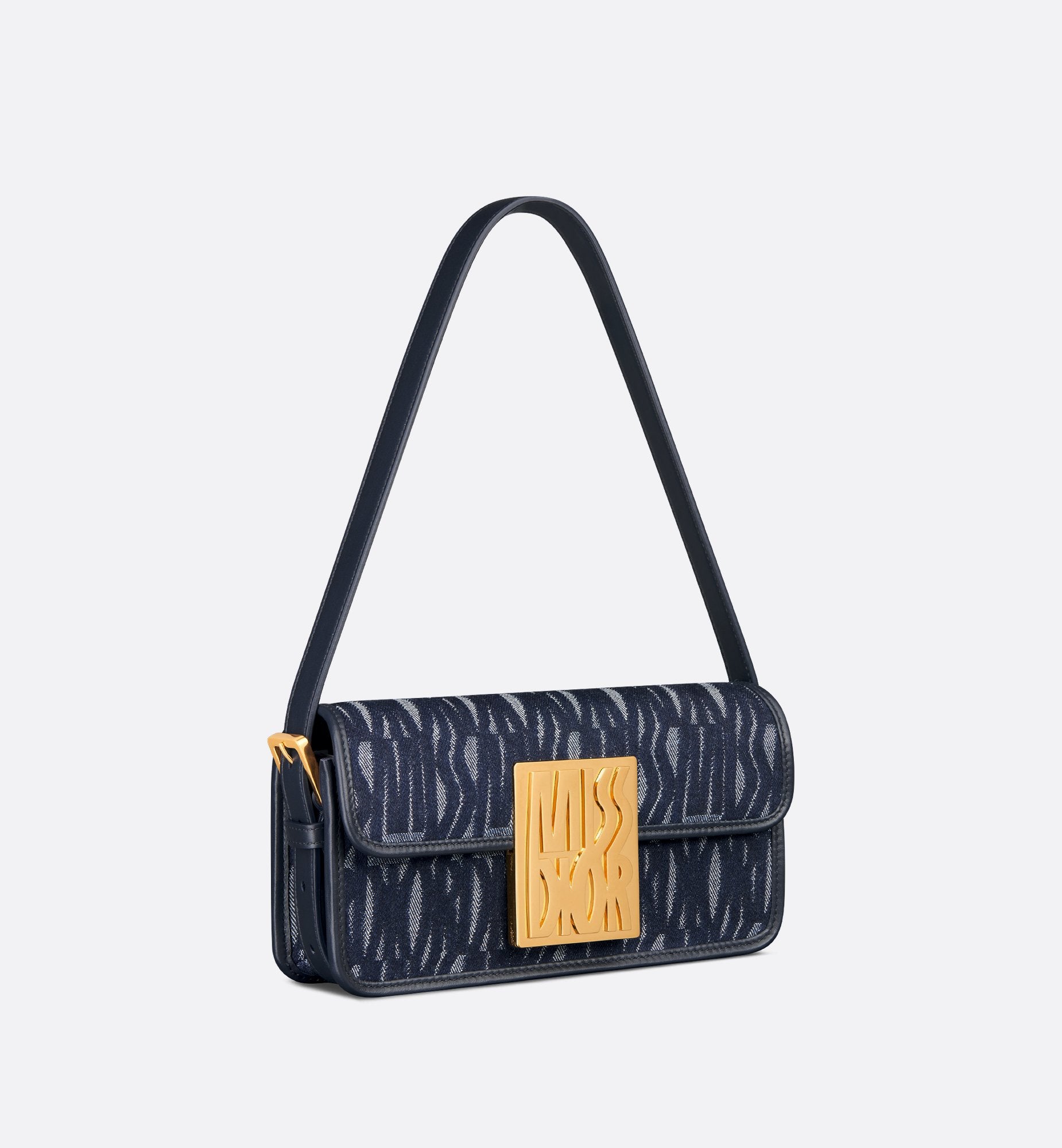 Miss Dior Flap Bag Blue Miss Dior Allover Denim