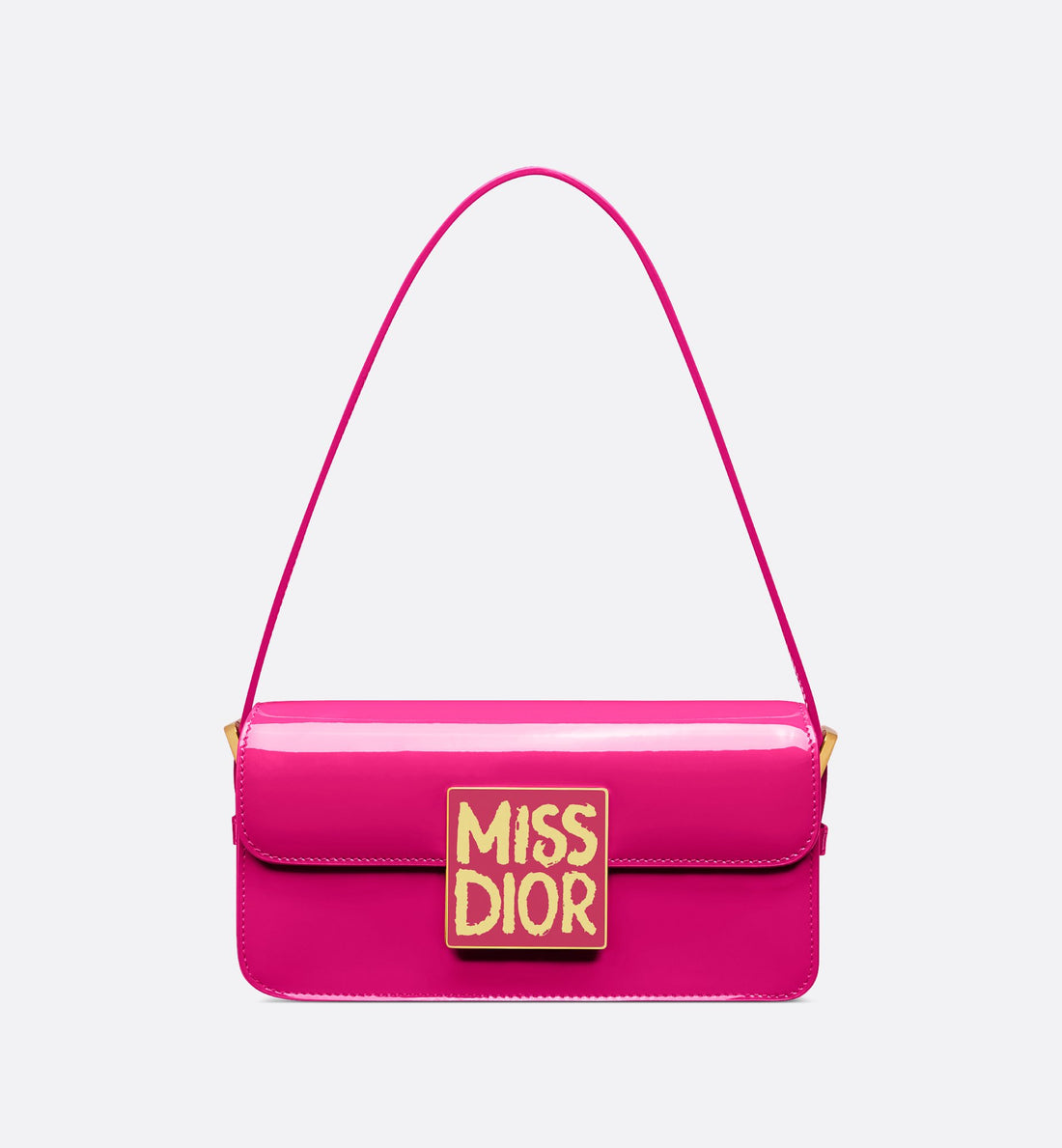 Miss Dior Flap Bag Fuchsia Patent Calfskin