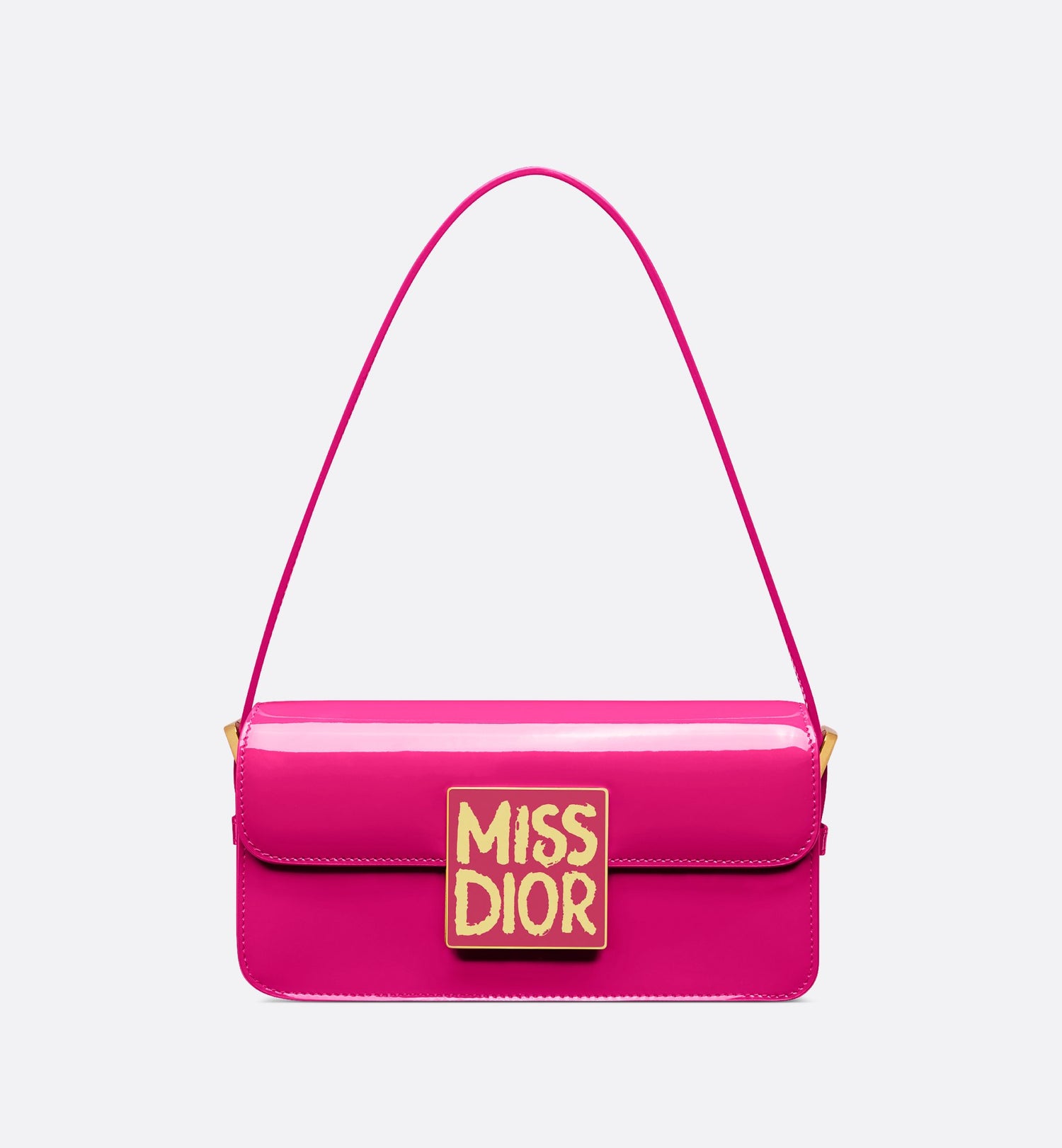 Miss Dior Flap Bag Fuchsia Patent Calfskin