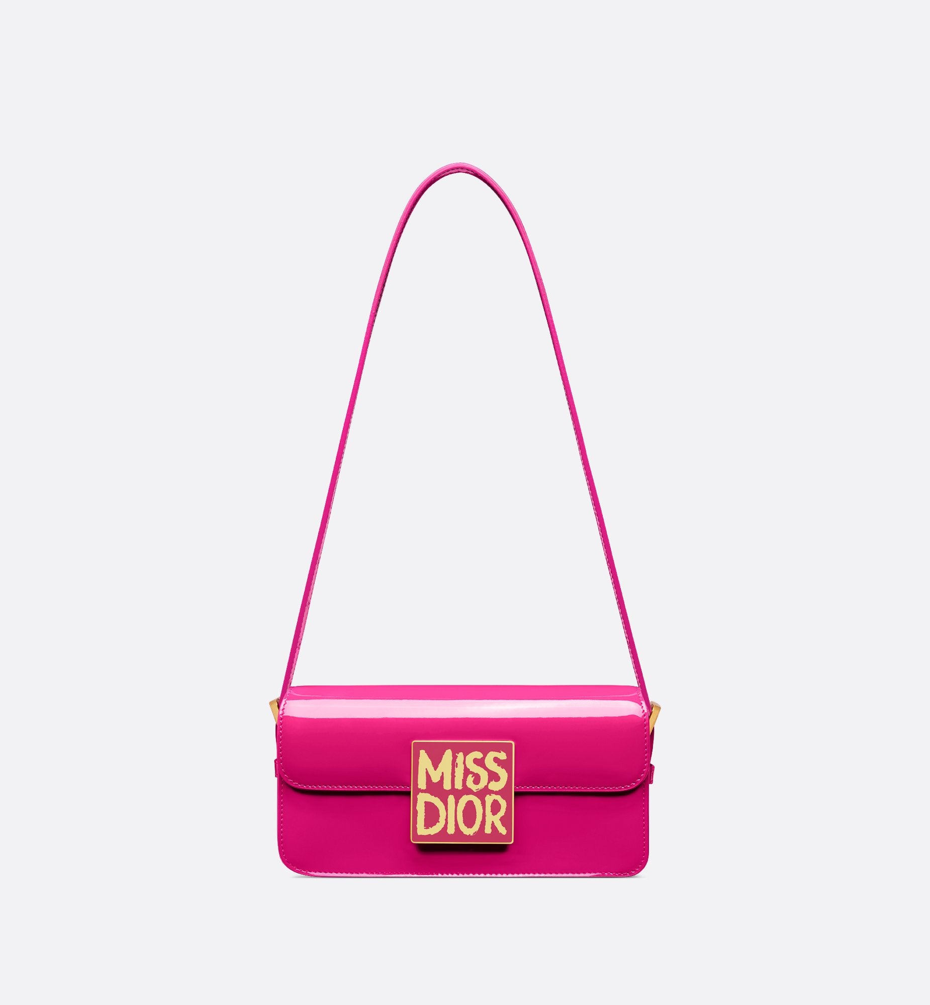 Miss Dior Flap Bag Fuchsia Patent Calfskin