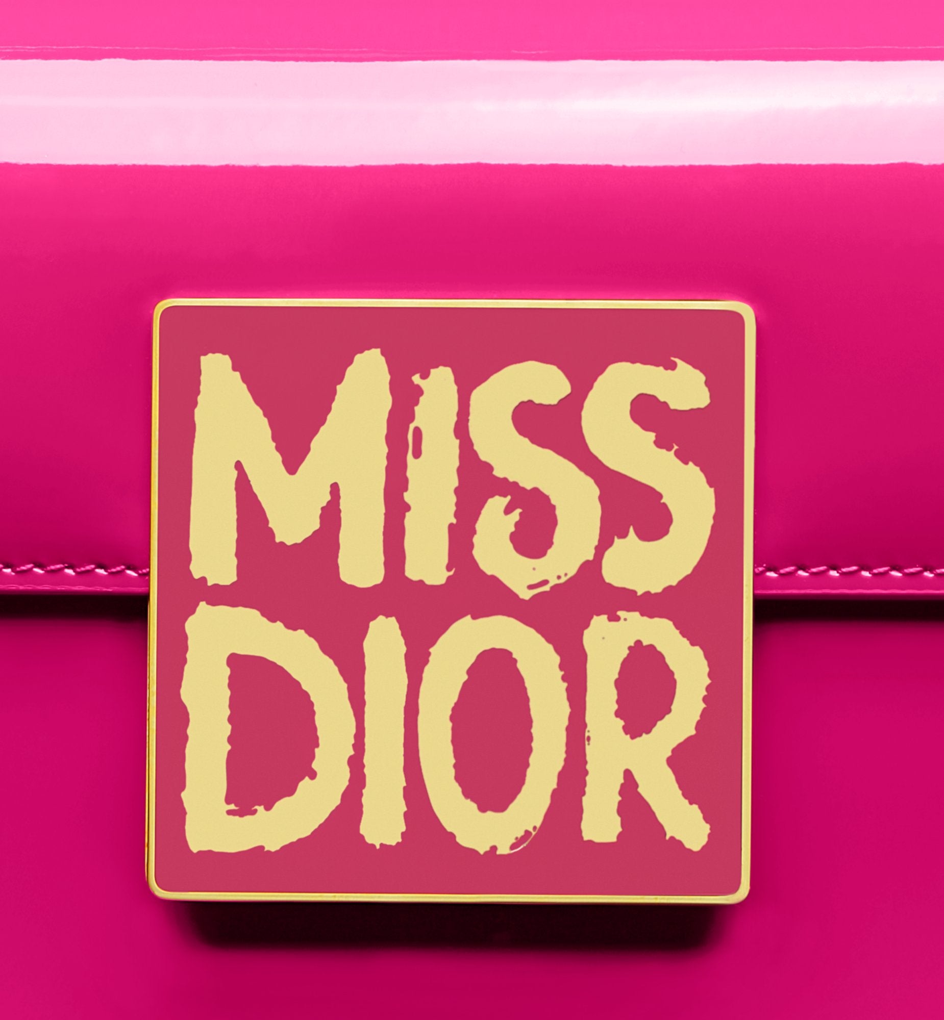 Miss Dior Flap Bag Fuchsia Patent Calfskin