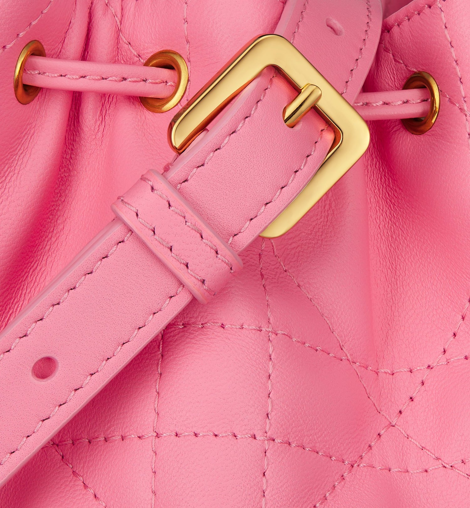 Dioriviera Small Dior Jolie Bucket Bag Candy Pink Macrocannage Lambskin