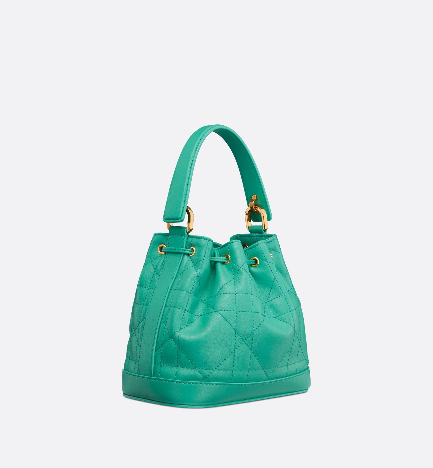 Dioriviera Small Dior Jolie Bucket Bag Aquamarina Macrocannage Lambskin