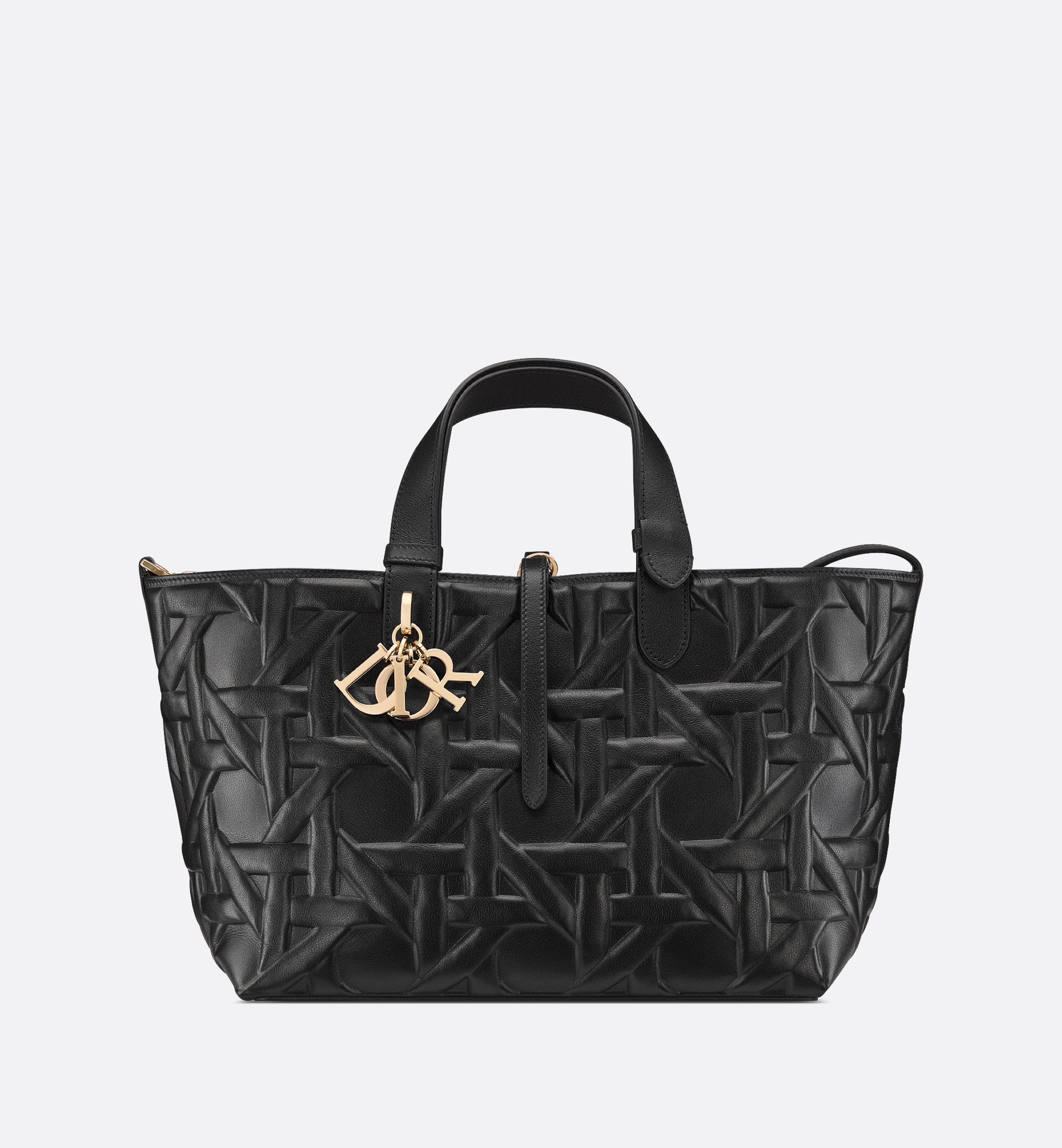 Medium Dior Toujours Bag Black Graphic Cannage Calfskin