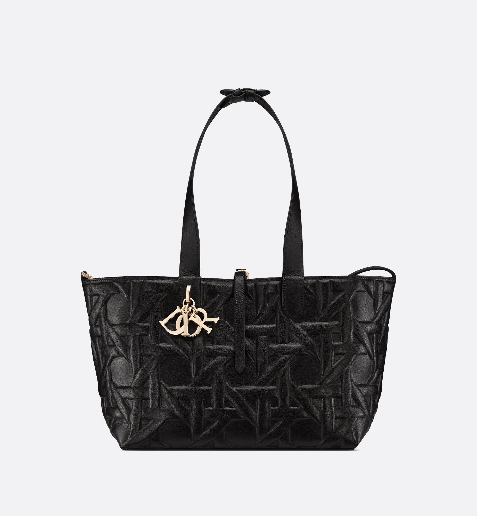 Medium Dior Toujours Bag Black Graphic Cannage Calfskin