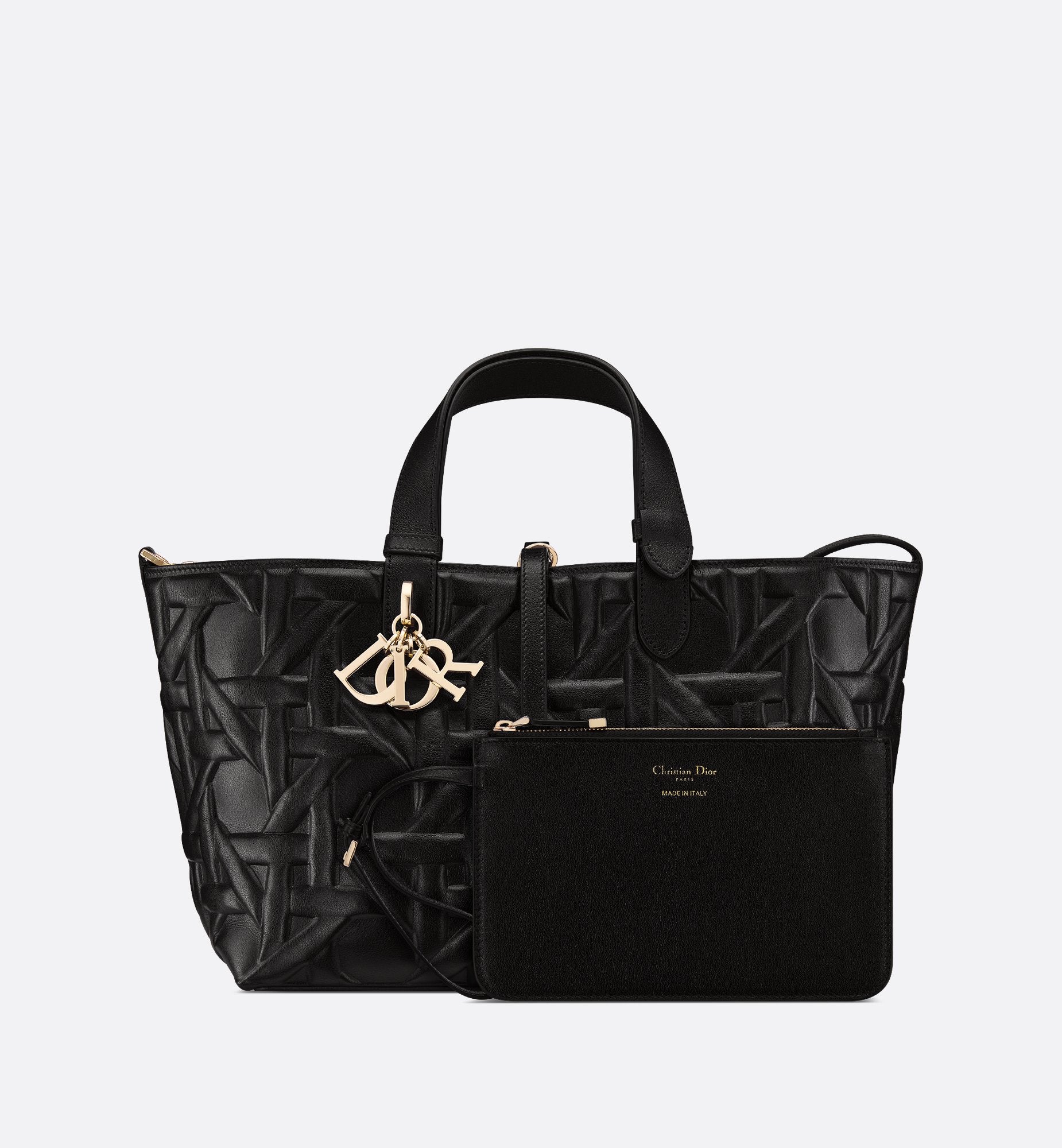 Medium Dior Toujours Bag Black Graphic Cannage Calfskin