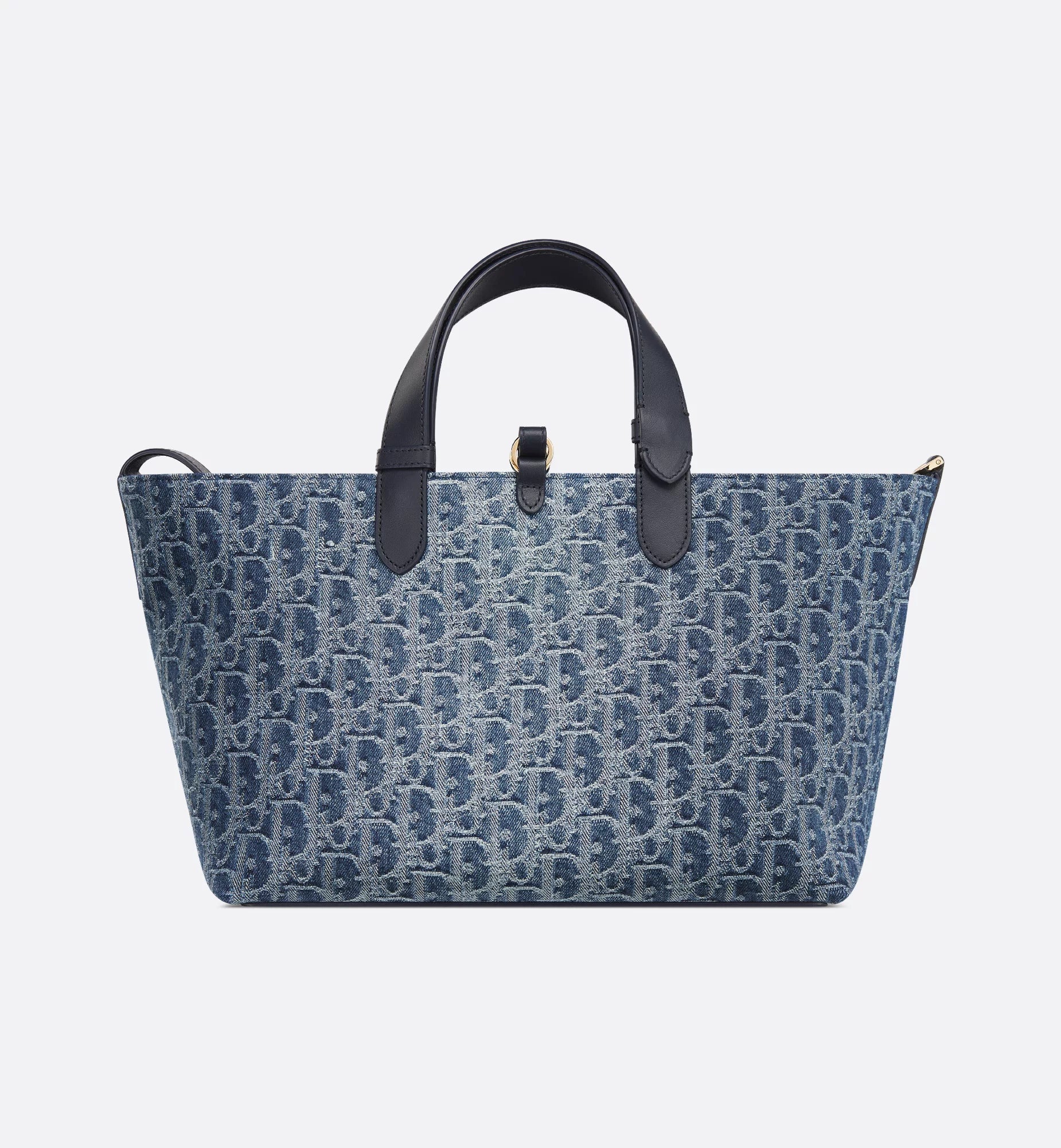 Medium Dior Toujours Bag Blue Denim Dior Oblique Jacquard