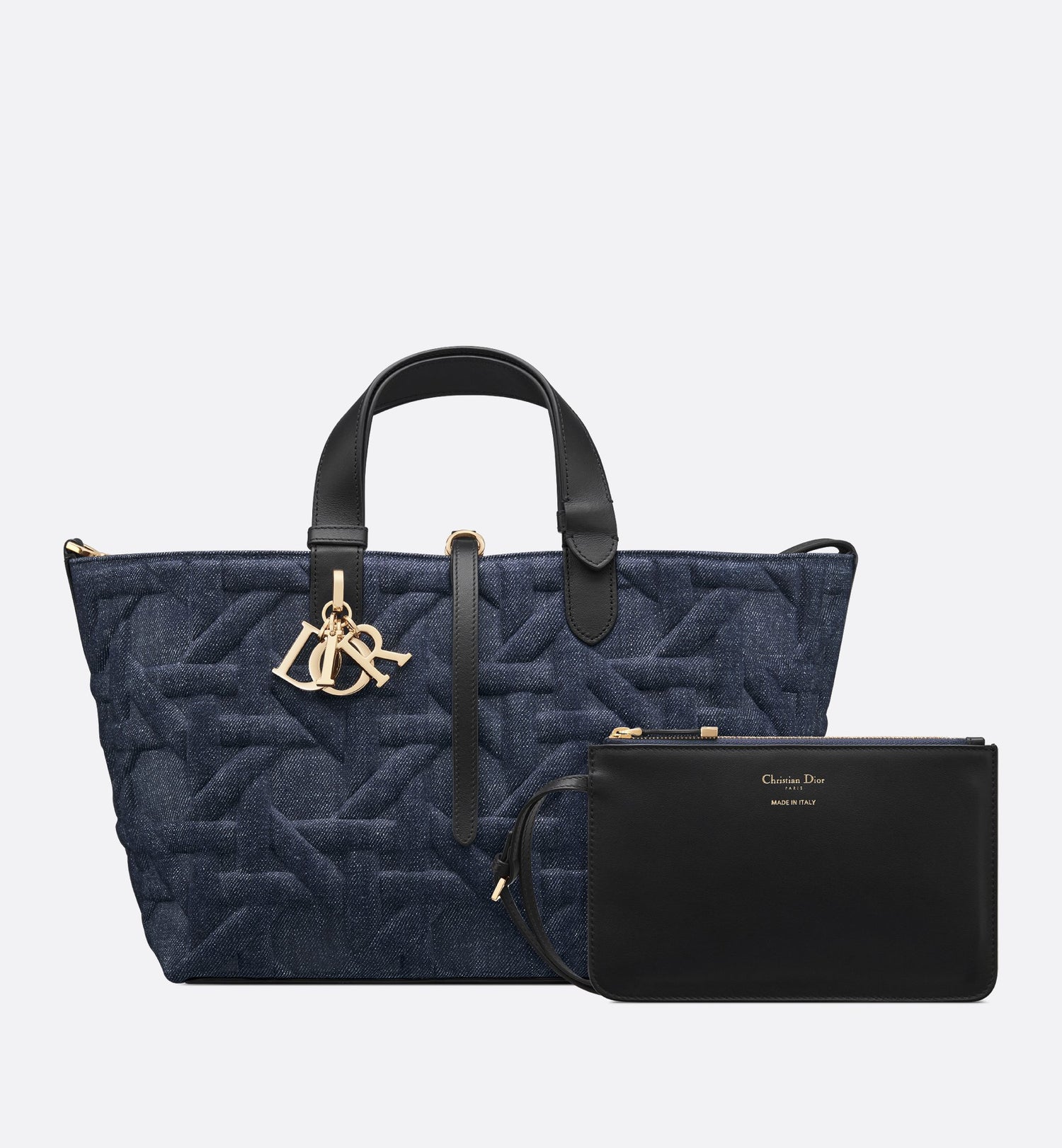 Medium Dior Toujours Bag Blue Graphic Cannage Denim