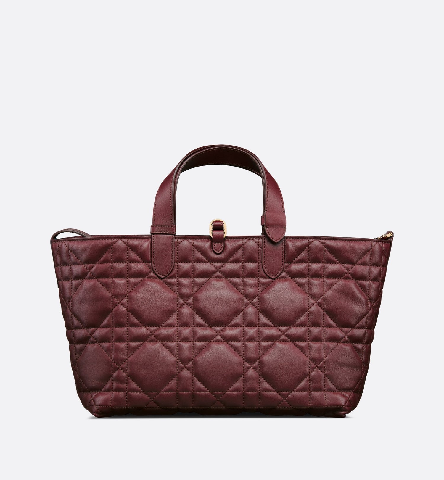 Medium Dior Toujours Bag Burgundy Macrocannage Calfskin