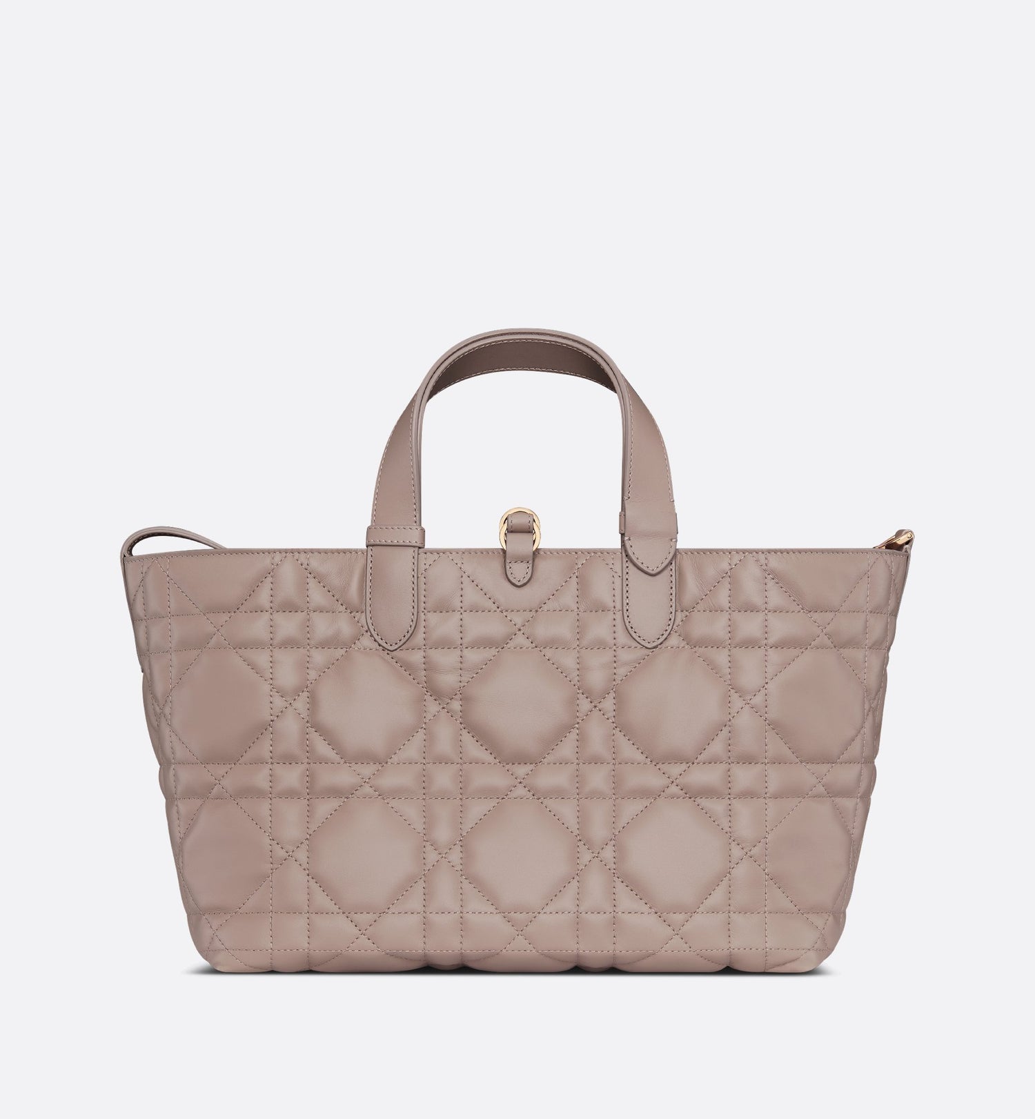 Medium Dior Toujours Bag Warm Taupe Macrocannage Calfskin