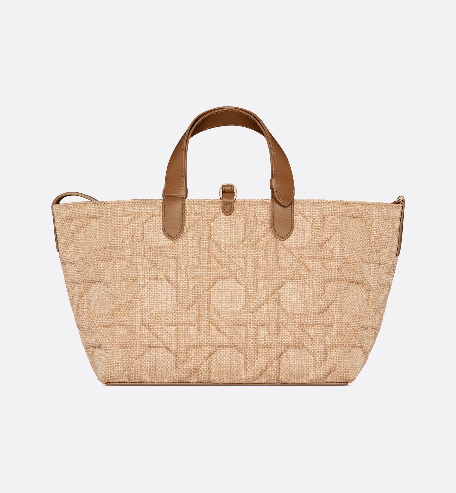 Medium Dior Toujours Bag Beige Graphic Cannage Raffia