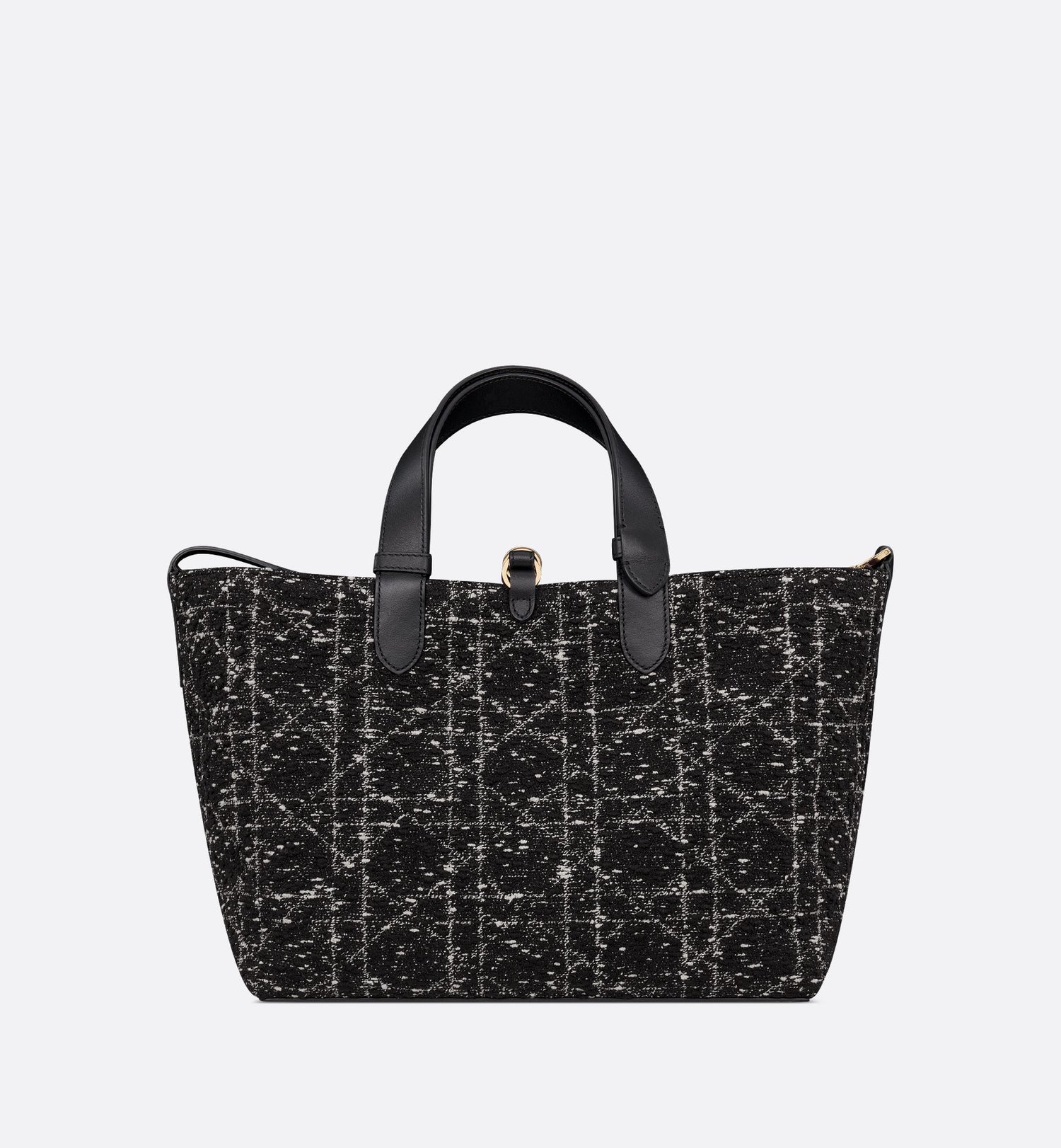 Medium Dior Toujours Bag Black Cannage Tweed