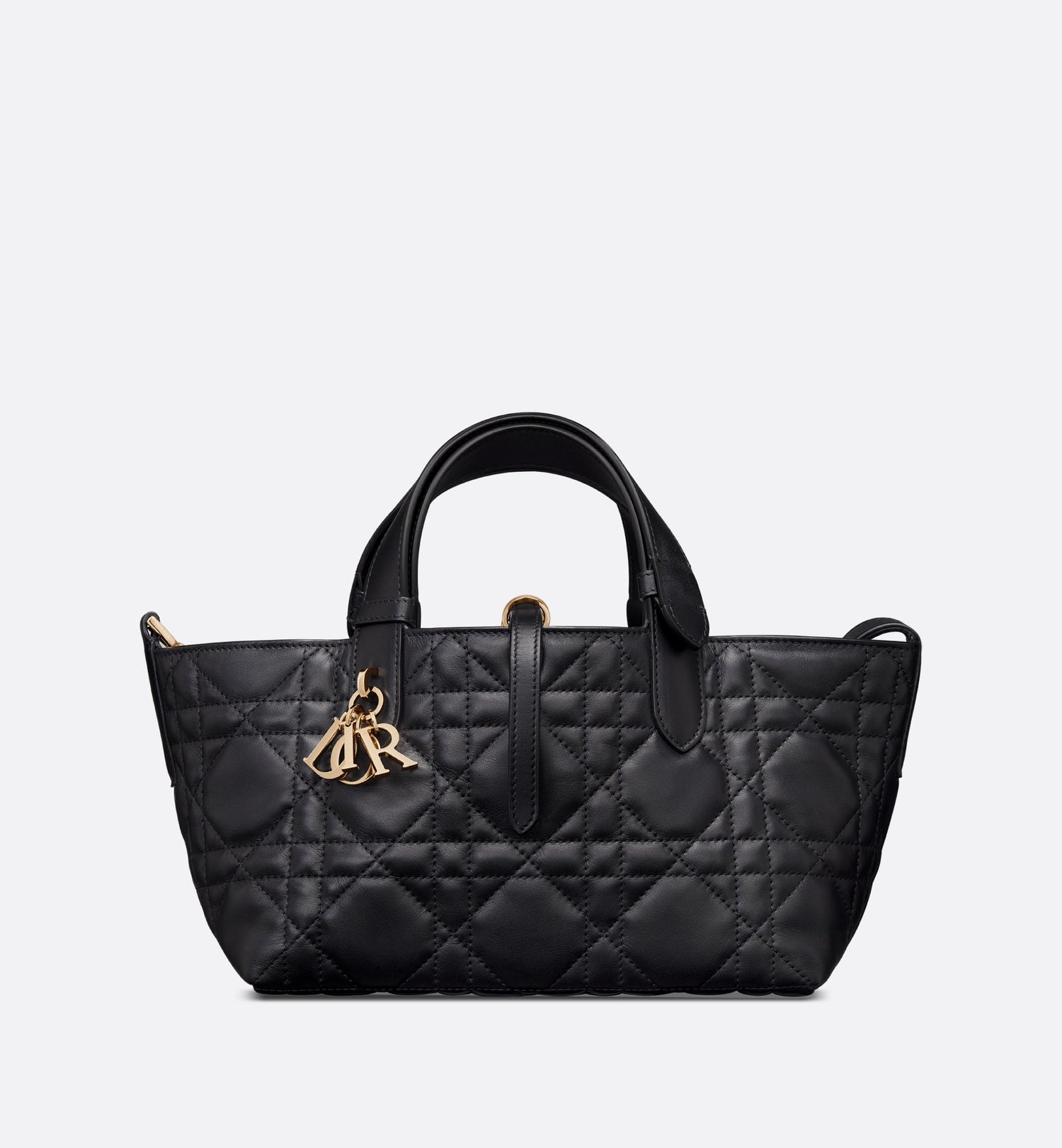 Small Dior Toujours Bag Black Macrocannage Calfskin