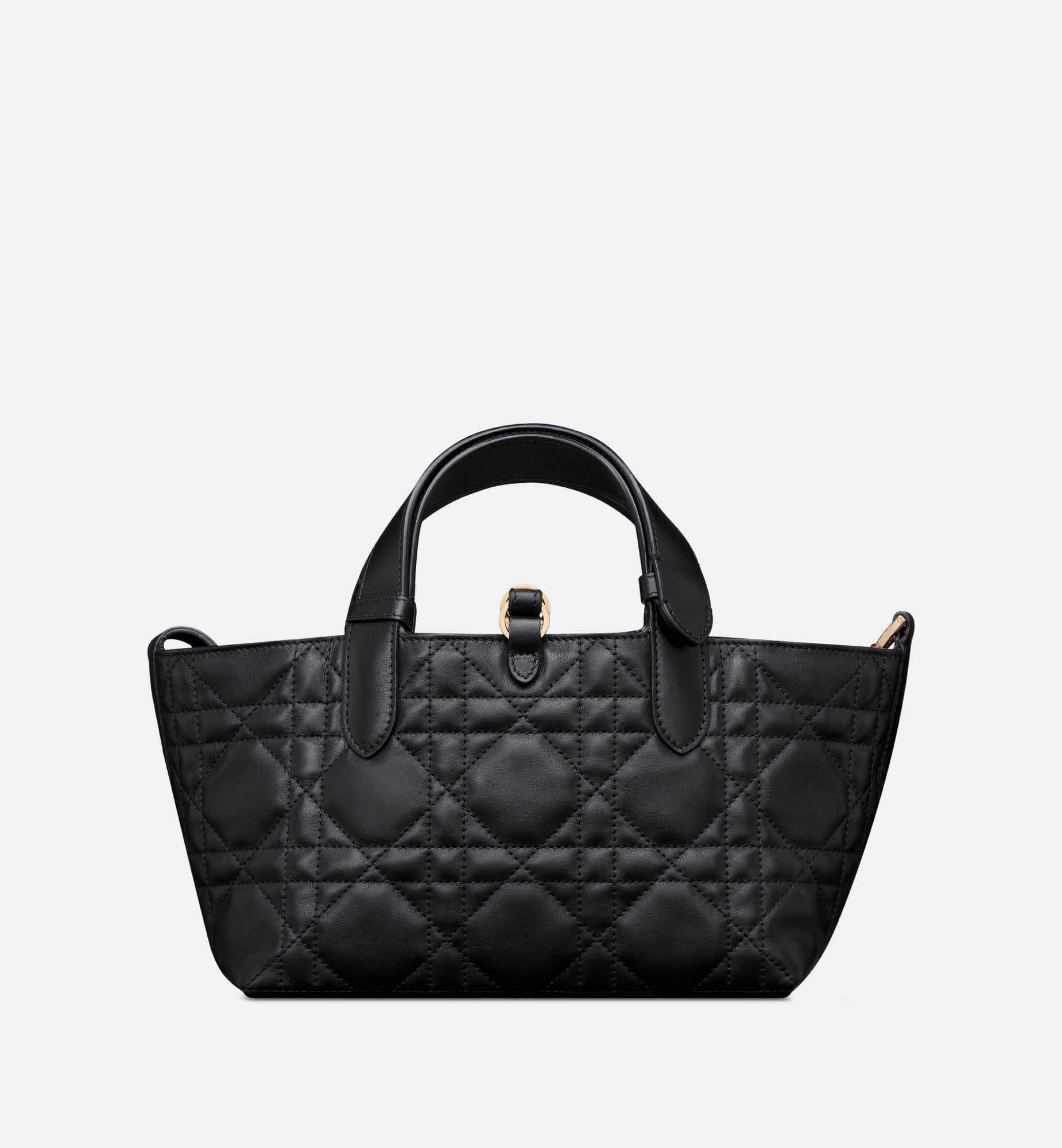 Small Dior Toujours Bag Black Macrocannage Calfskin