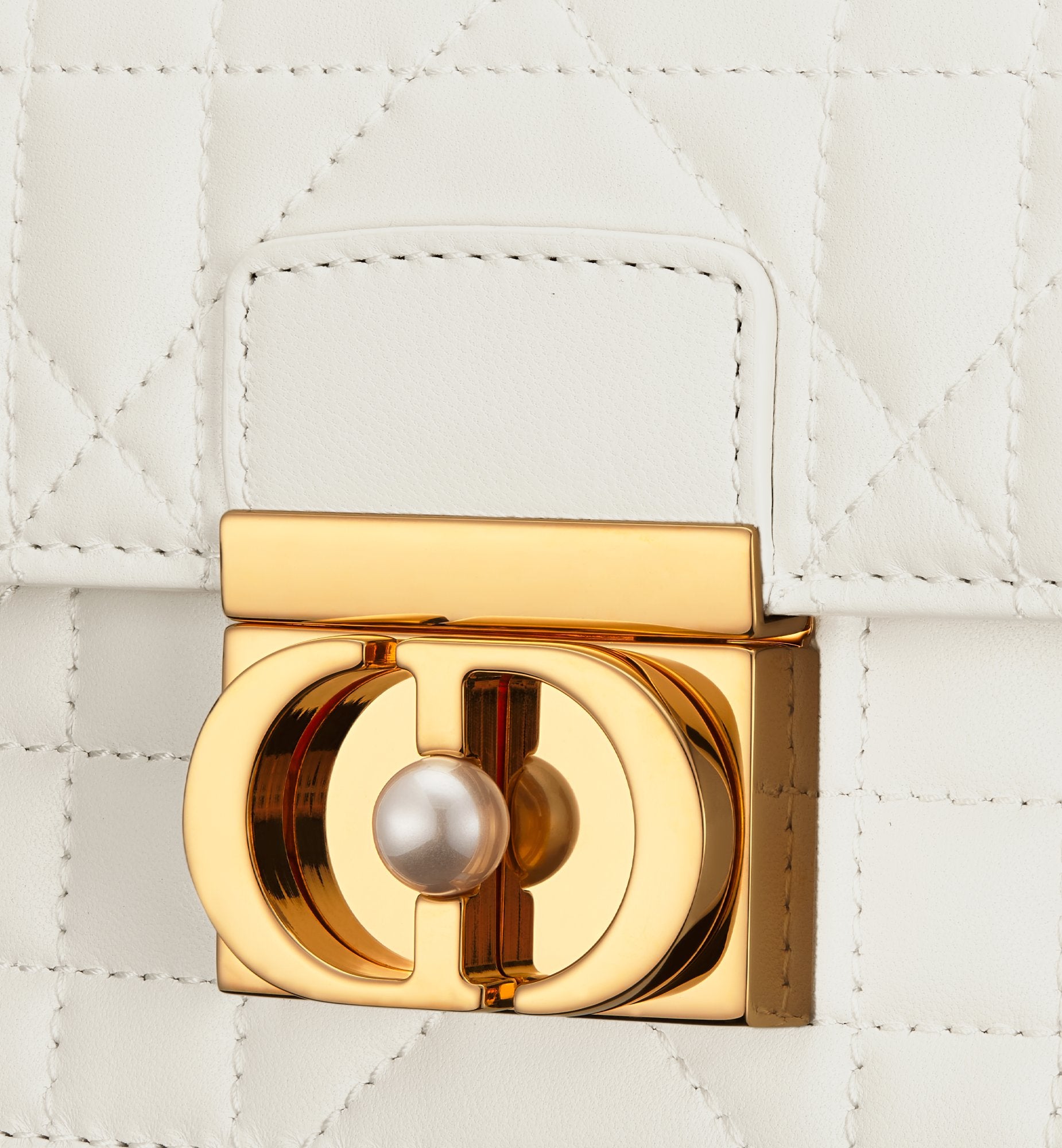 Mini Dior Ange Bag Latte Macrocannage Lambskin