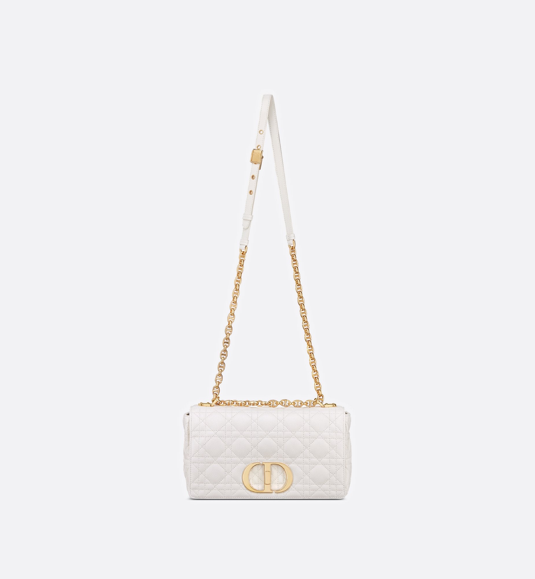 Medium Dior Caro Bag Ivory Cannage Supple Calfskin And Lambskin