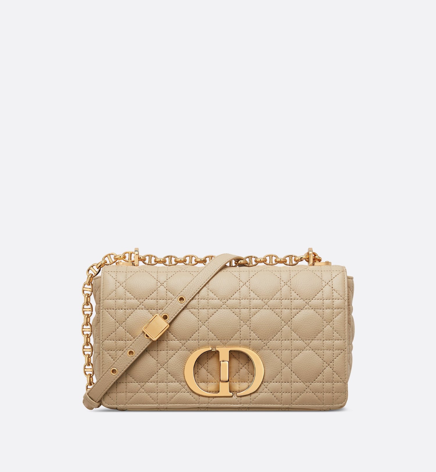 Medium Dior Caro Bag Rope Beige Cannage Supple Calfskin And Lambskin