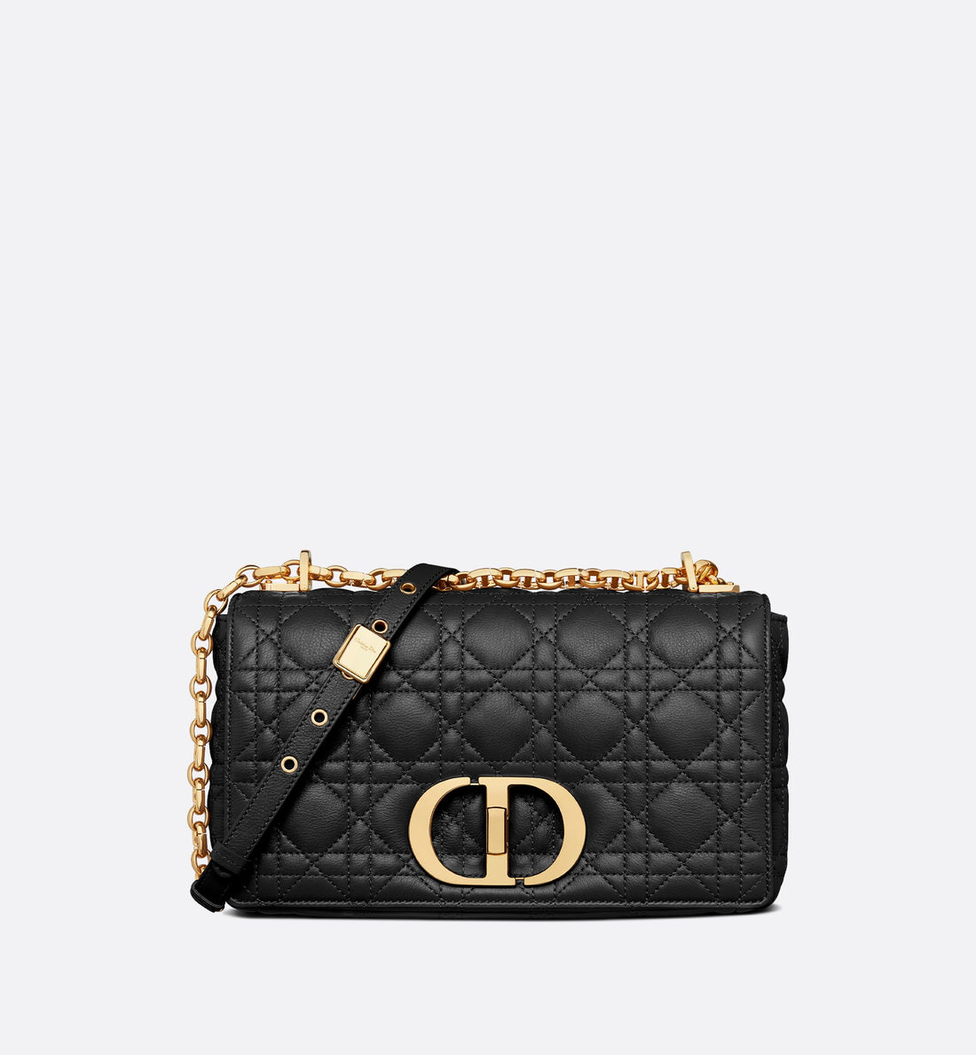 Medium Dior Caro Bag Black Cannage Supple Calfskin And Lambskin