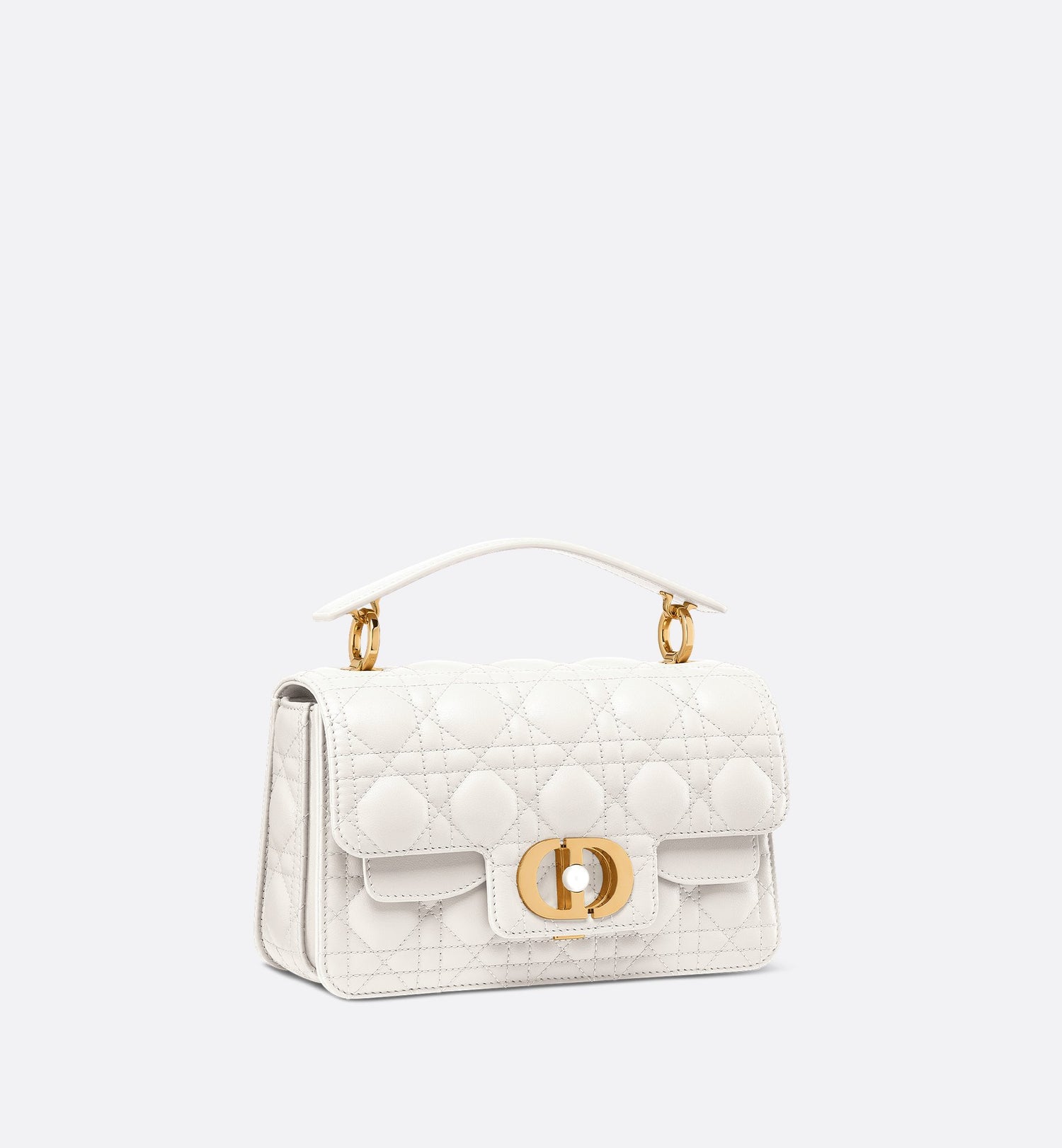 Small Dior Jolie Top Handle Bag Latte Cannage Calfskin