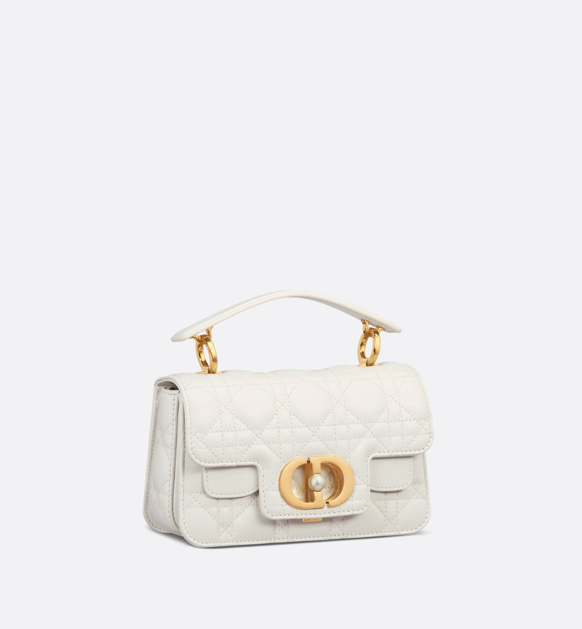 Mini Dior Jolie Top Handle Bag Latte Cannage Calfskin