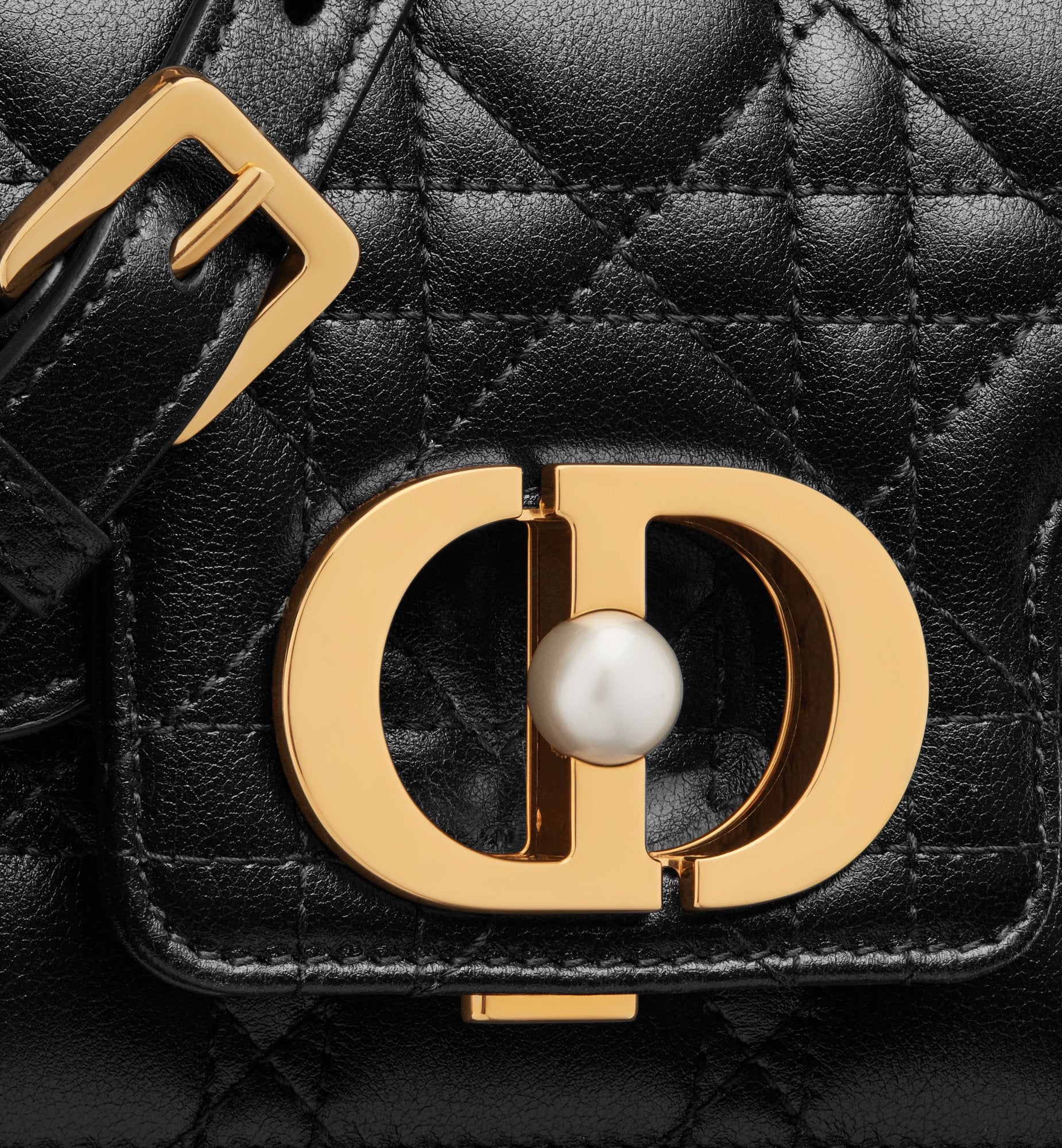 Mini Dior Jolie Top Handle Bag Black Cannage Calfskin