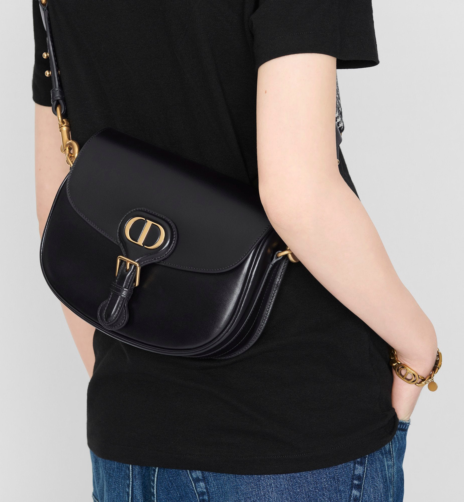 【希少！】スモール DIOR BOBBY バッグ ブラック Dior ディオール ボビー スモール ショルダーバッグ レザー