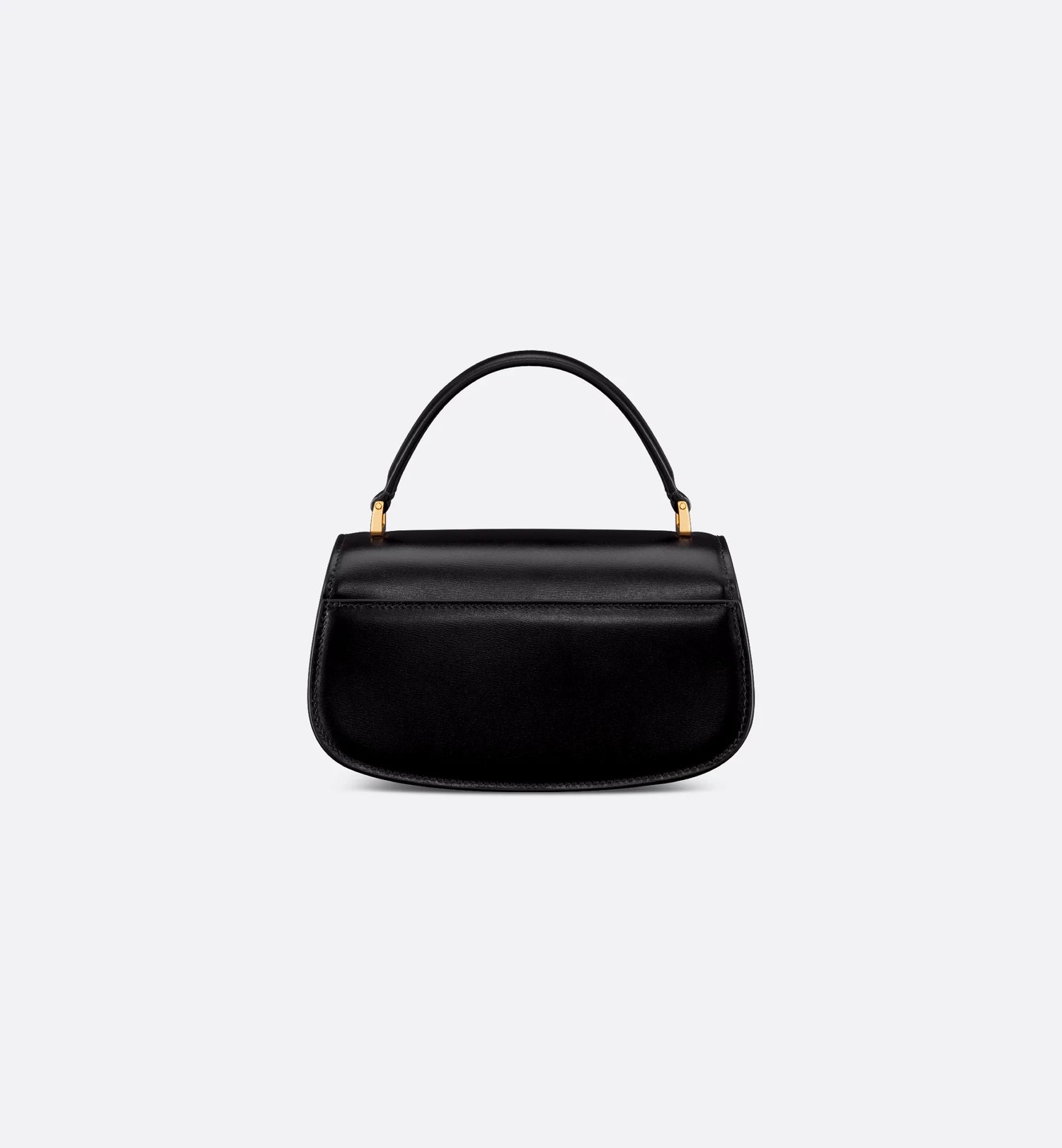 Small 30 Montaigne Avenue Top Handle Bag Black Ribbed Calfskin