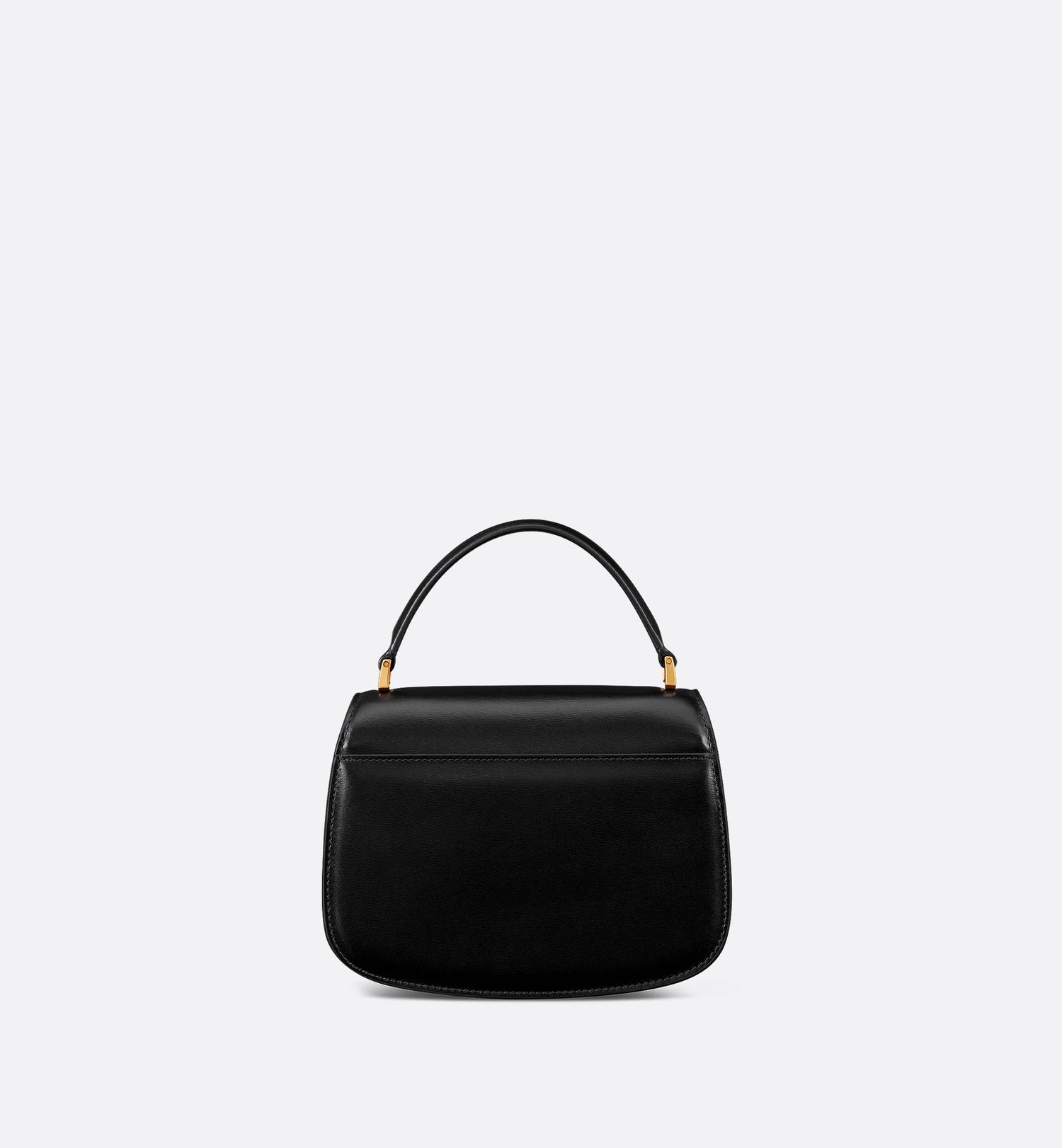 Medium 30 Montaigne Avenue Top Handle Bag Black Ribbed Calfskin