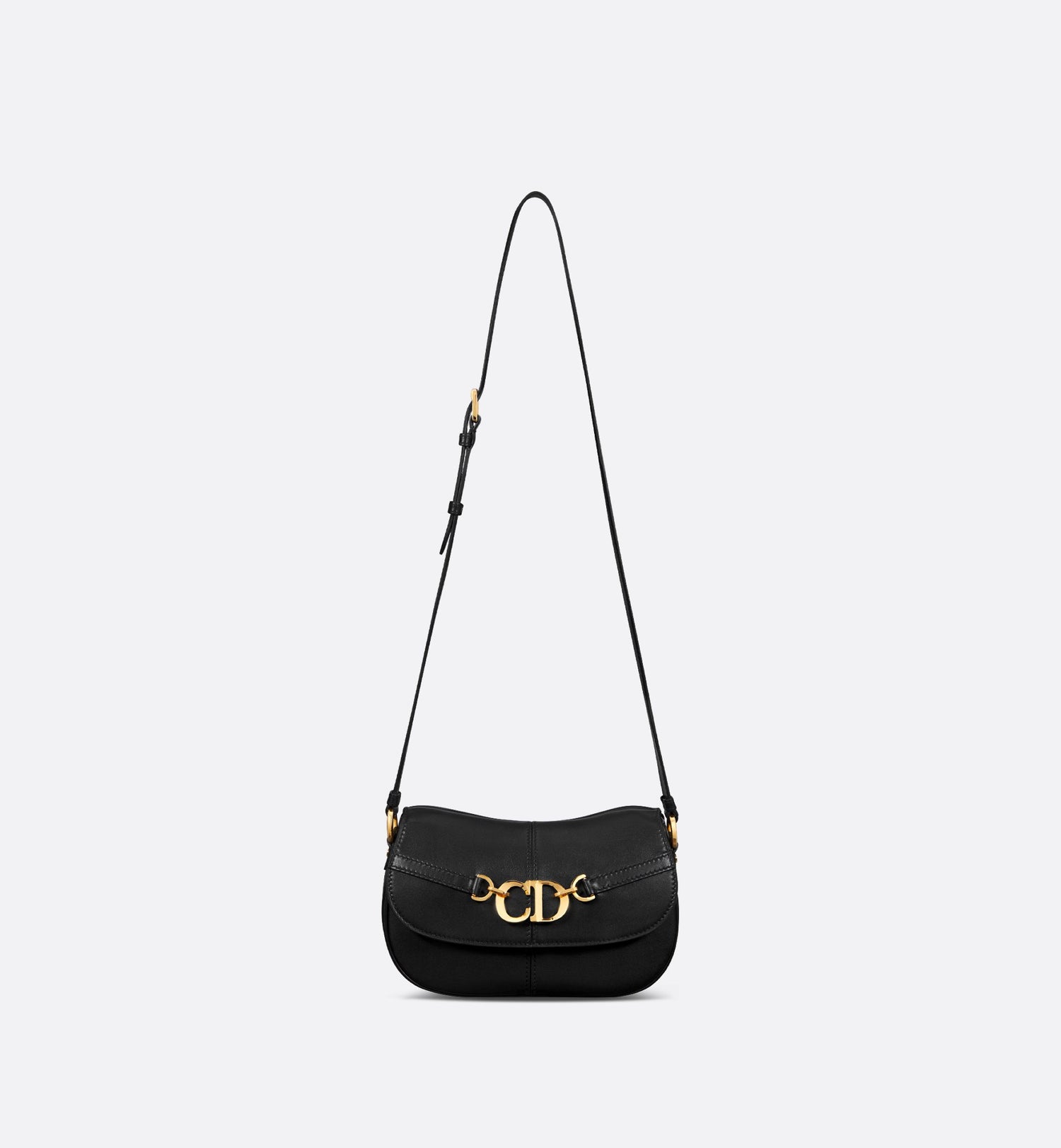 Small Cd Besace Bag Black Calfskin