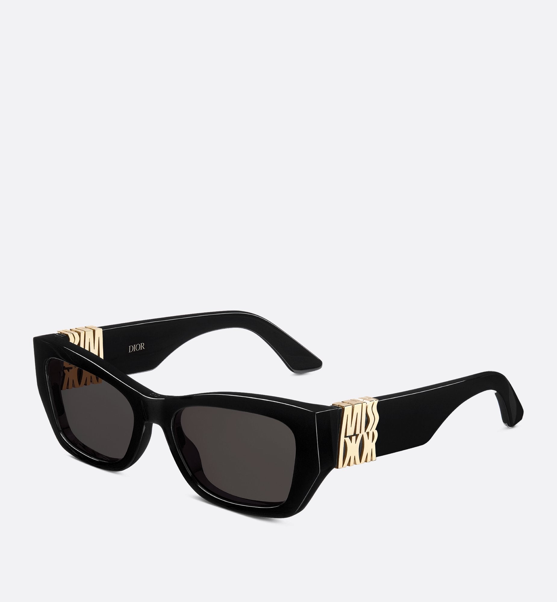 Missdior S1I Black Rectangular Sunglasses