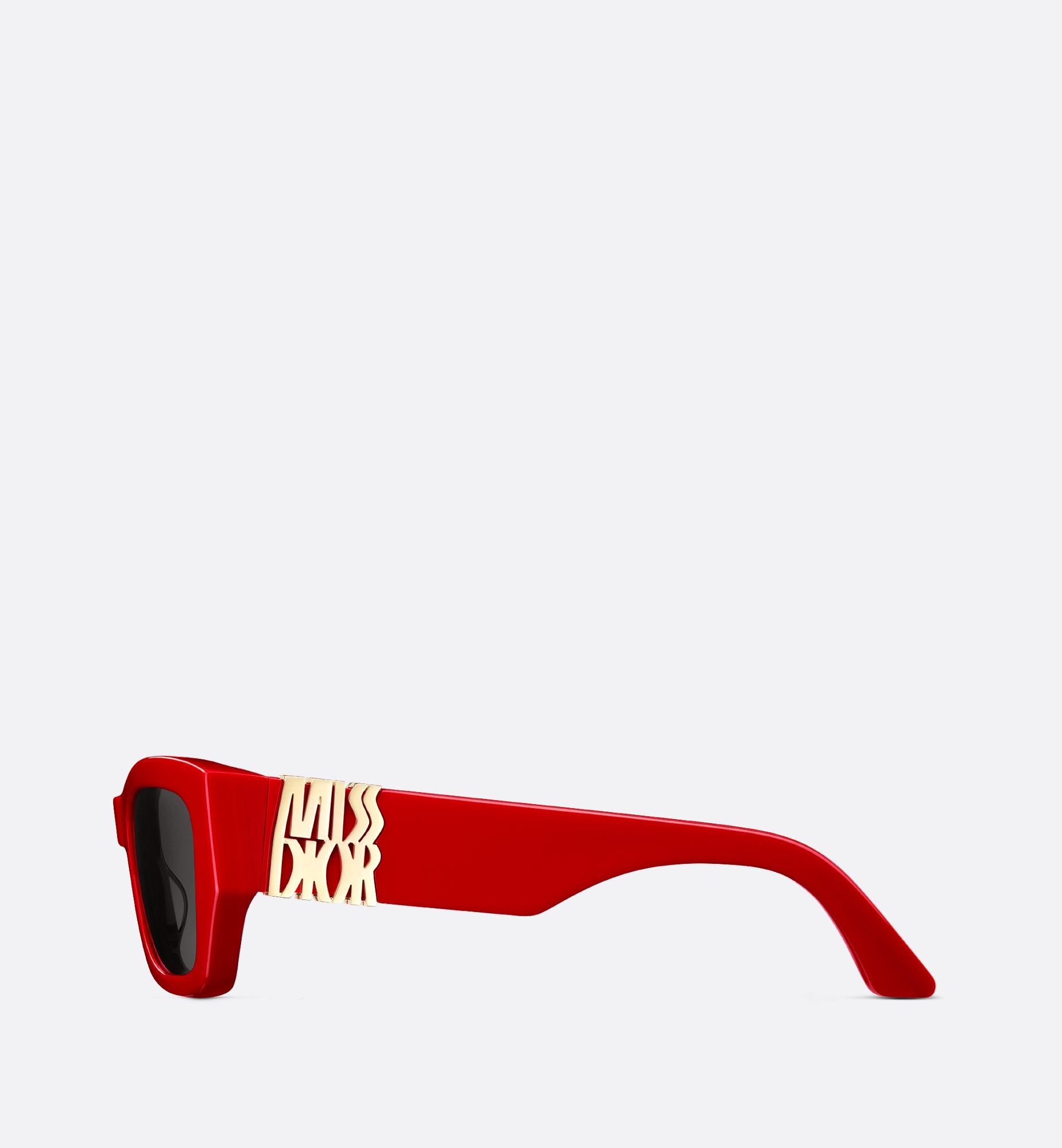 Missdior S1I Red Rectangular Sunglasses