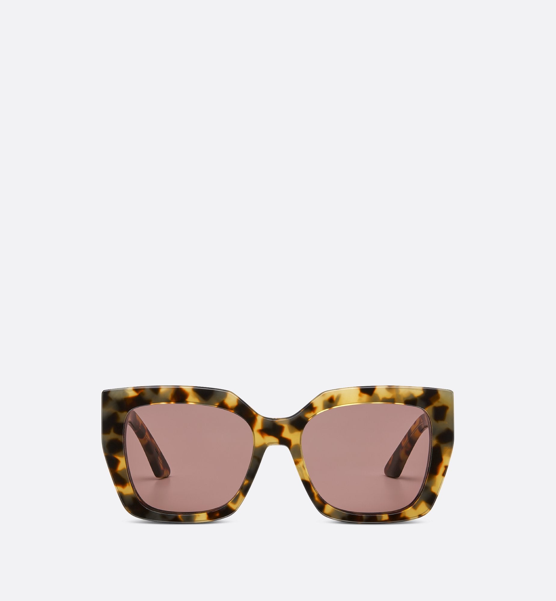 Missdior S2I Brown And Honey Tortoiseshell-Effect Square Sunglasses