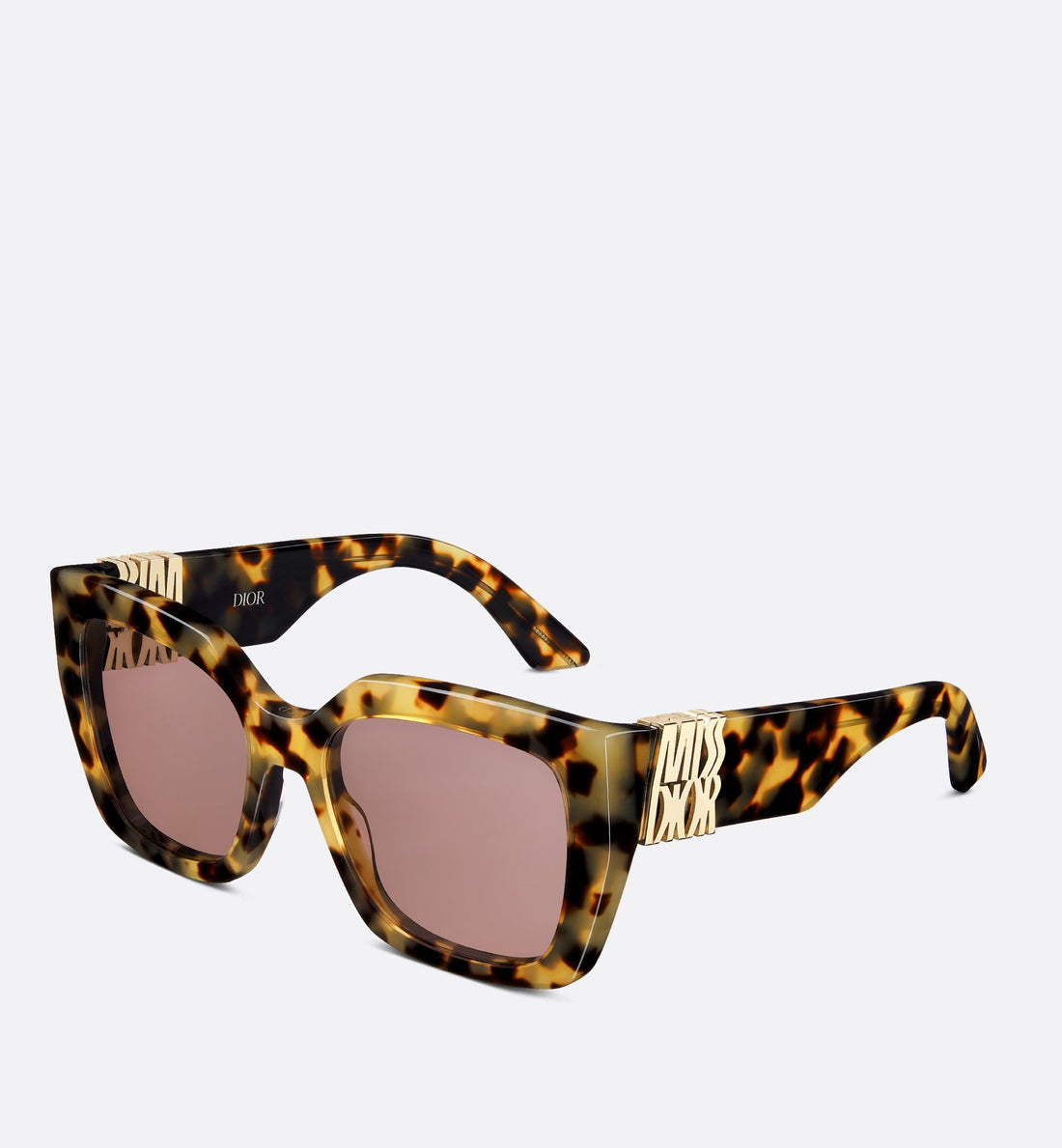 Missdior S2I Brown And Honey Tortoiseshell-Effect Square Sunglasses