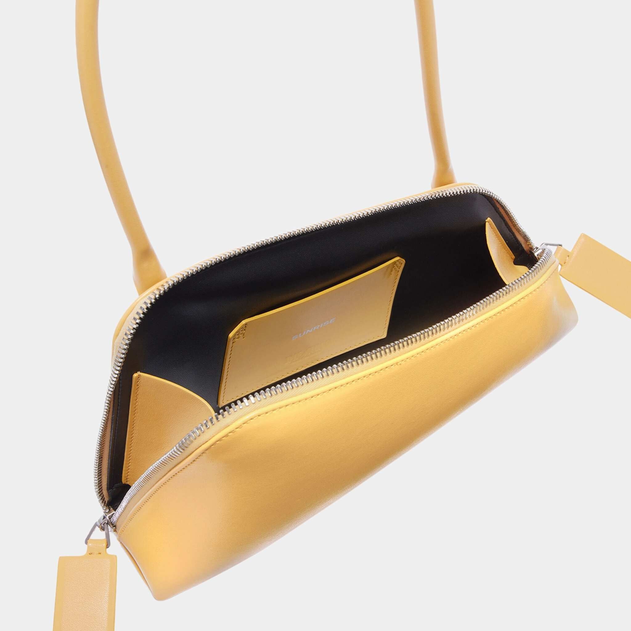 The Attico Sunrise Ocher Shoulder Bag, Inside