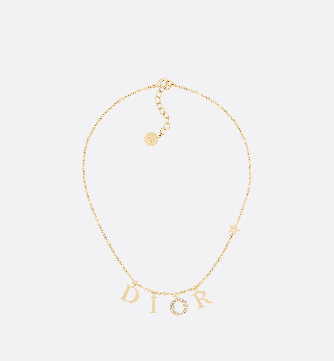 Dio(R)Evolution Necklace Gold Finish Metal And White Crystals