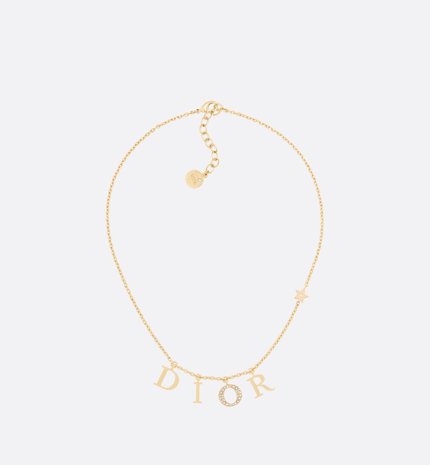 Dio(R)Evolution Necklace Gold Finish Metal And White Crystals