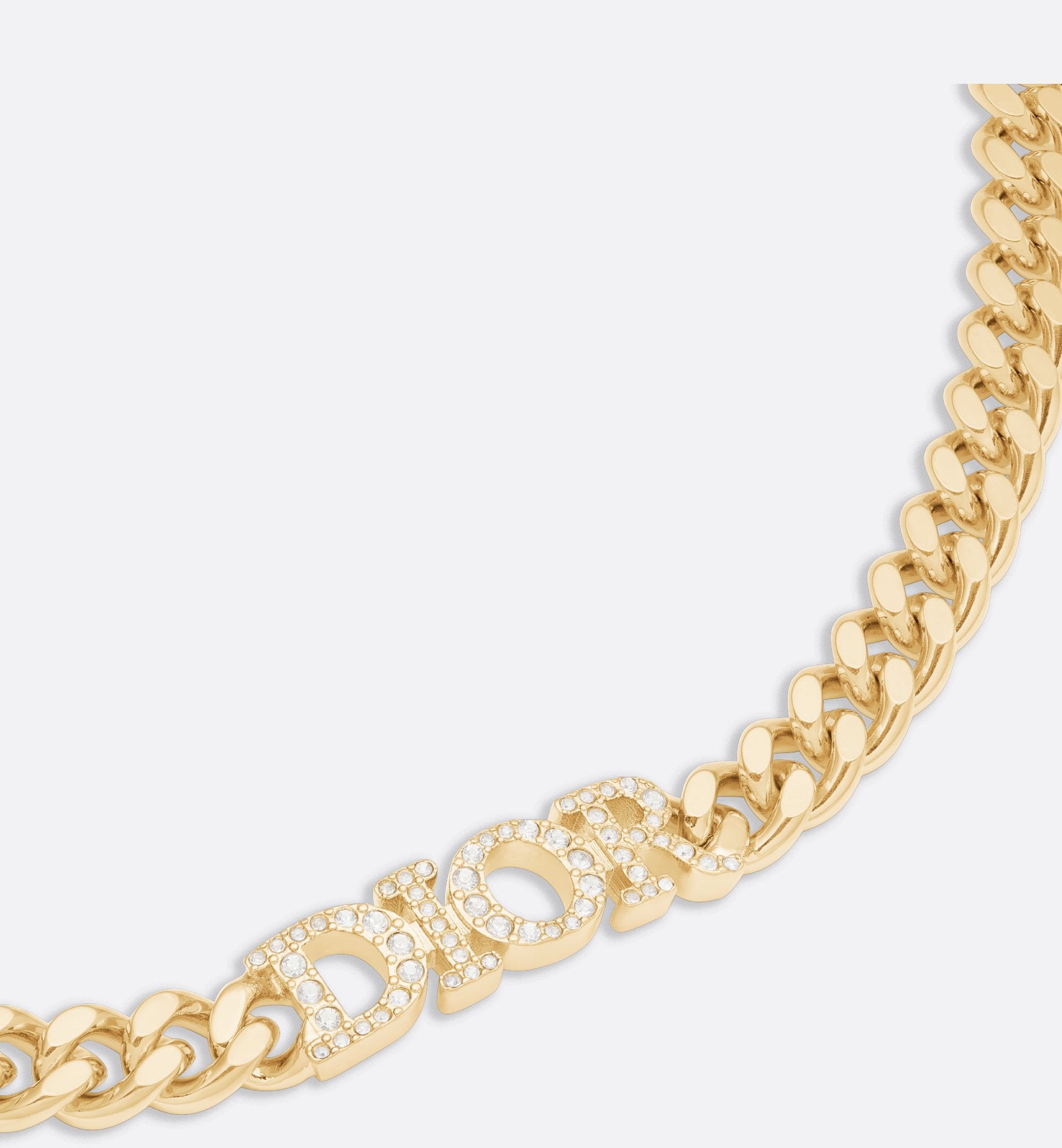 Dio(R)Evolution Choker Gold Finish Metal And White Crystals