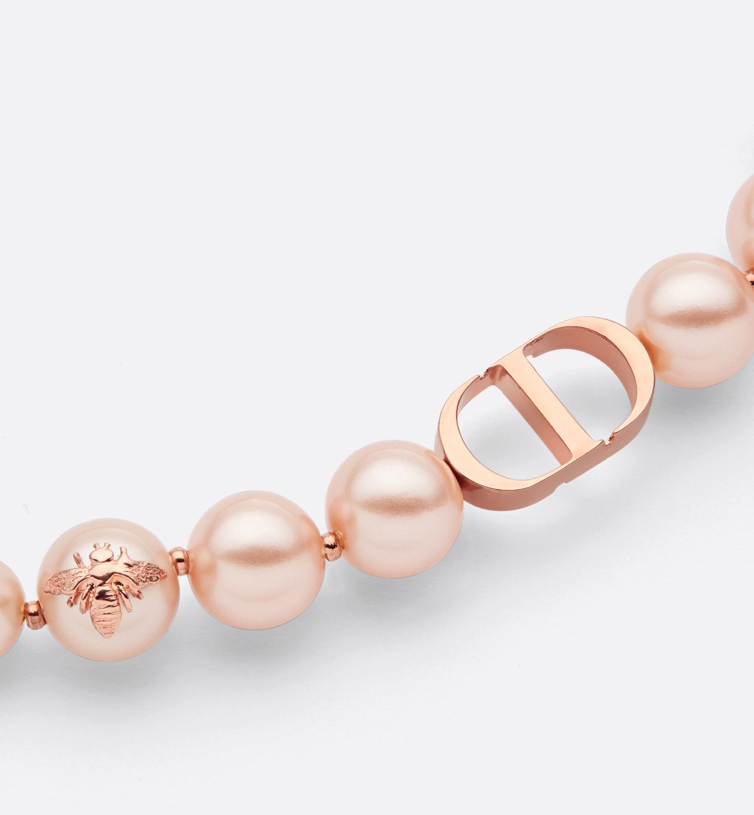 30 Montaigne Choker Pink Finish Metal And Pink Resin Pearls