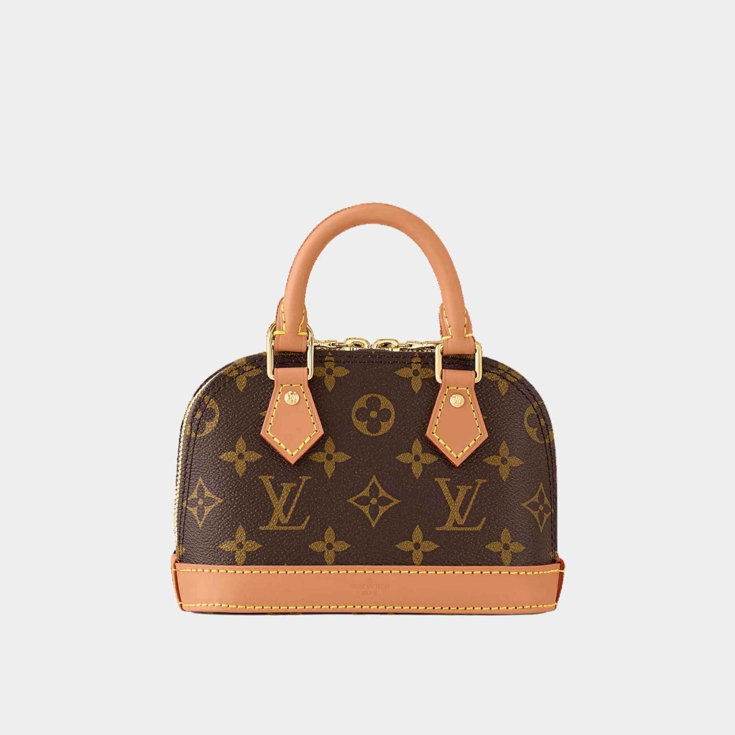 Nano AlmaHandbag Signature Monogram Louis_Vuitton Front View