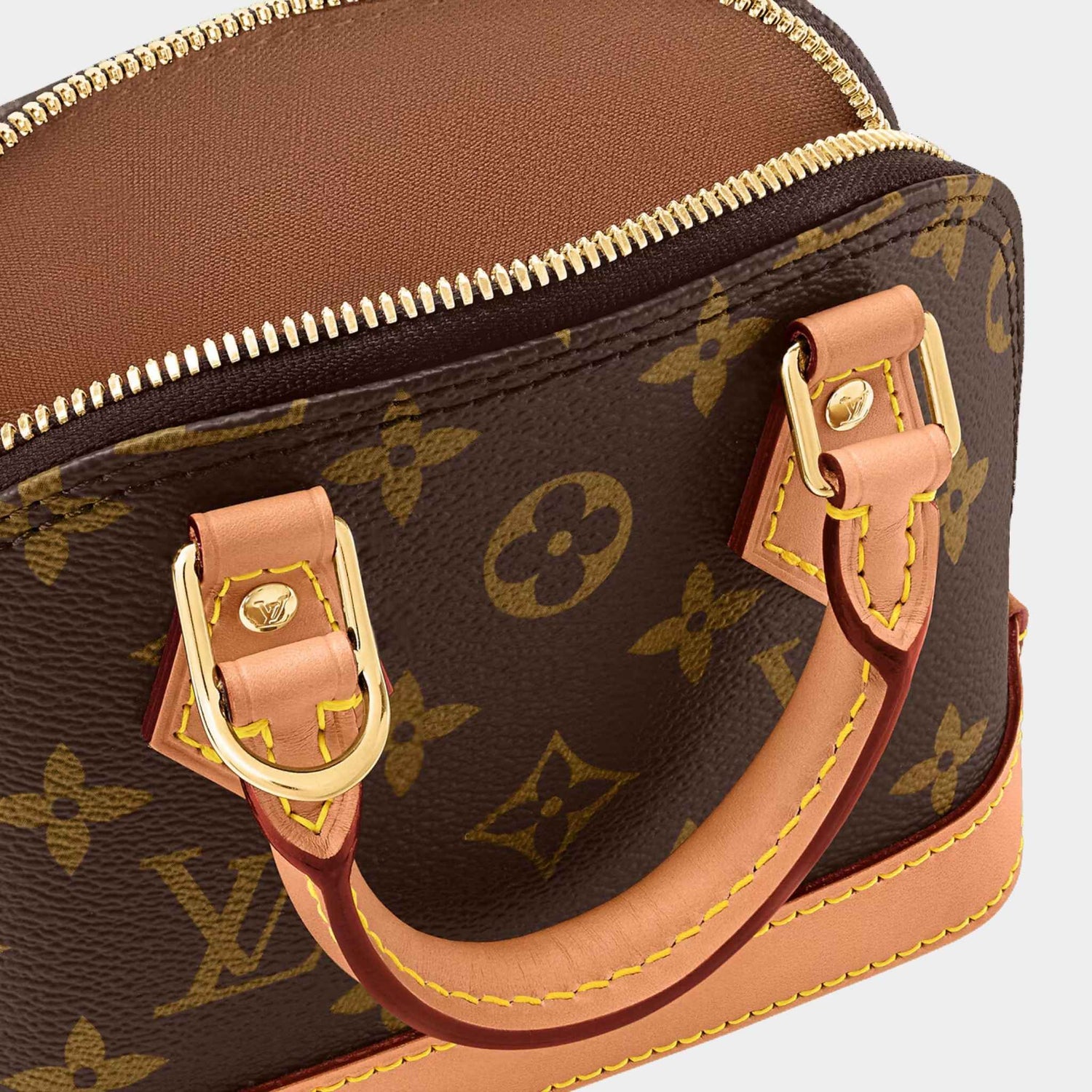 Nano AlmaHandbag Signature Monogram Louis Vuitton Zoomin View