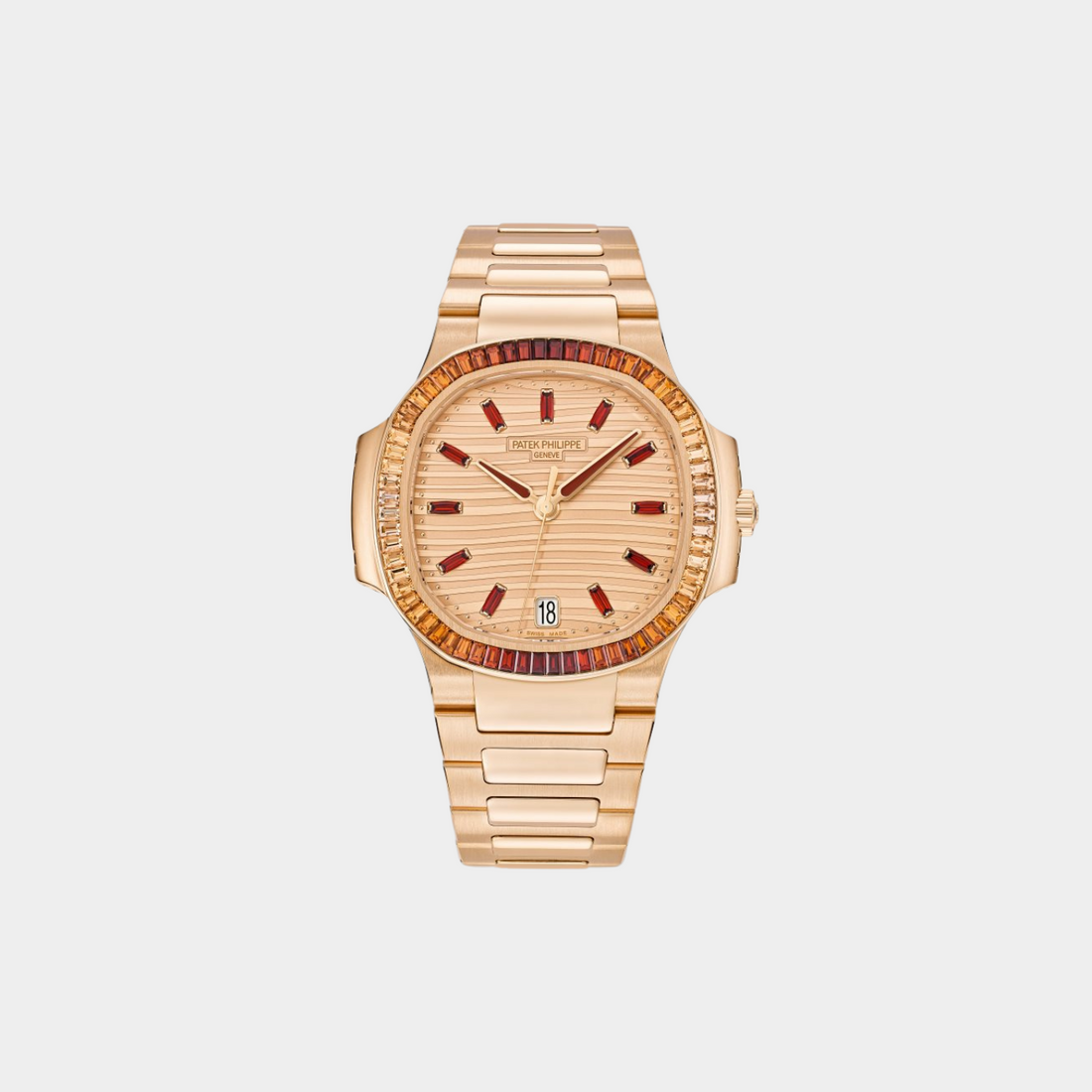 Patek Philippe Nautilus 7118/1300R Rose-Gilt Waves Baguette